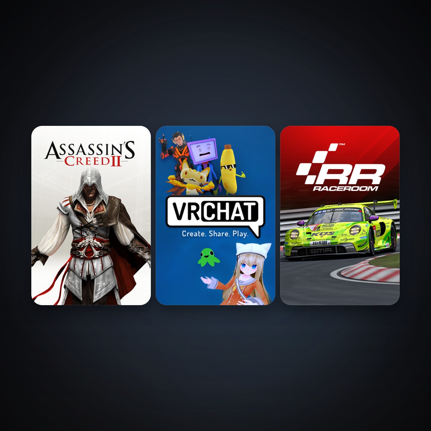 Assassin's Creed 2 Deluxe Edition + RaceRoom Racing Experience, 8 games, clean — HabibiAccounts