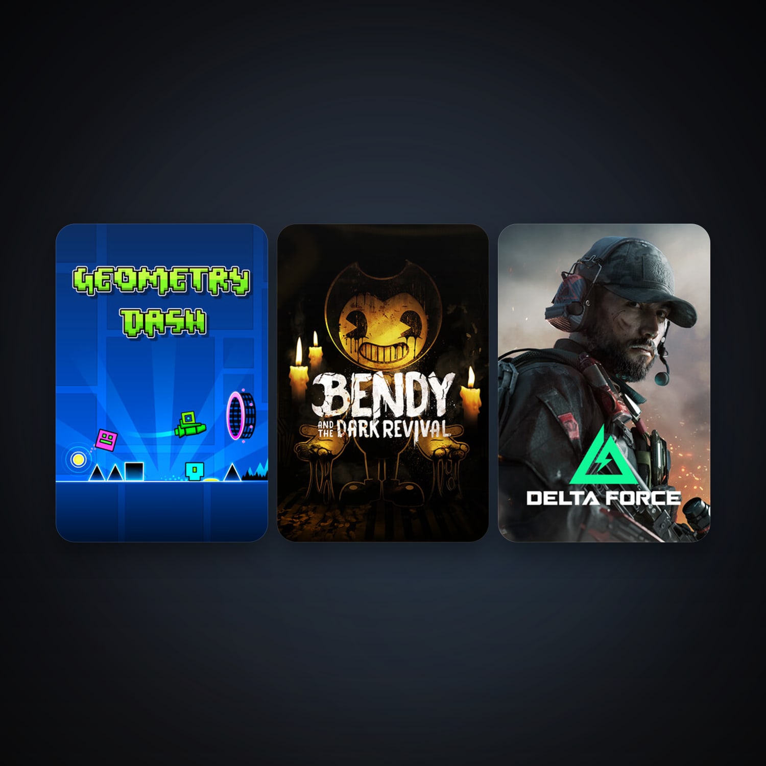 Geometry Dash + Bendy and the Dark Revival, 8 games, clean — HabibiAccounts