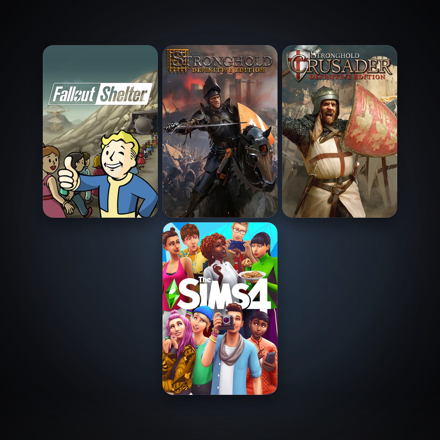 Fallout Shelter + The Sims 4, 5 games, clean — HabibiAccounts
