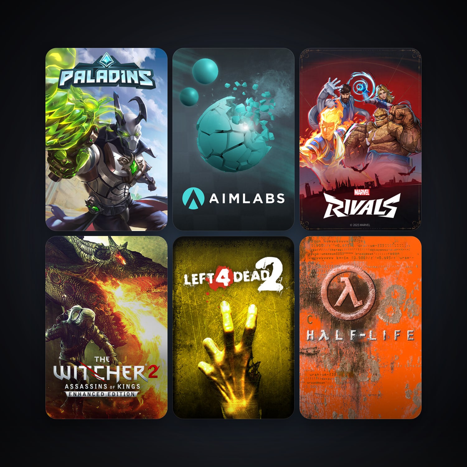 Half-Life + Left 4 Dead 2, 20 games, clean — HabibiAccounts
