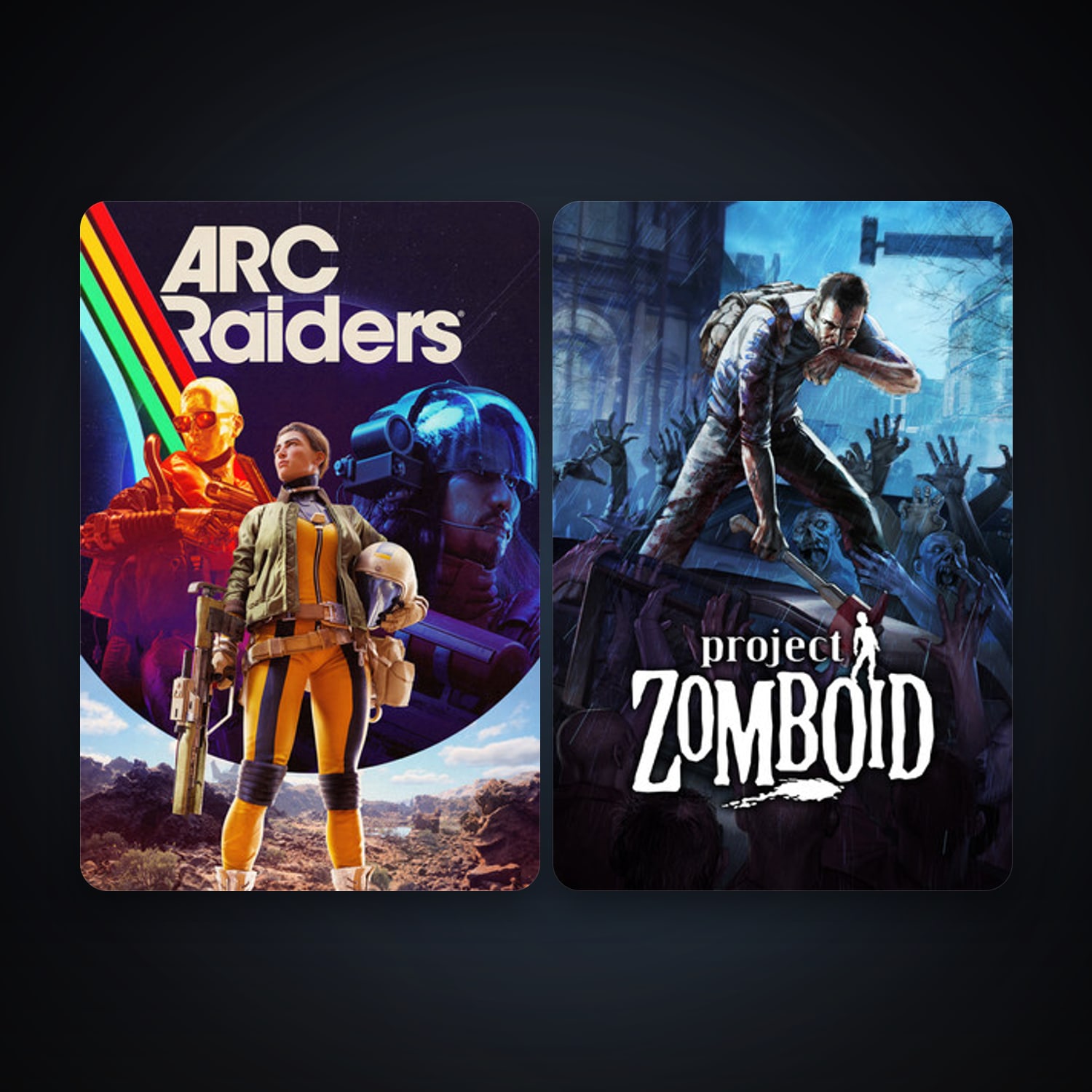Project Zomboid + ARC Raiders, 2 games, clean — HabibiAccounts