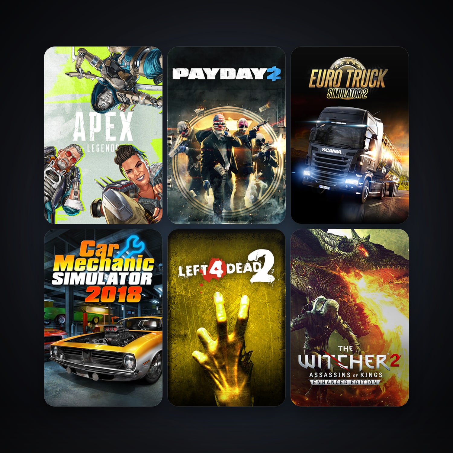 Left 4 Dead 2 + Free CS2 (No Prime), 10 games, clean — HabibiAccounts
