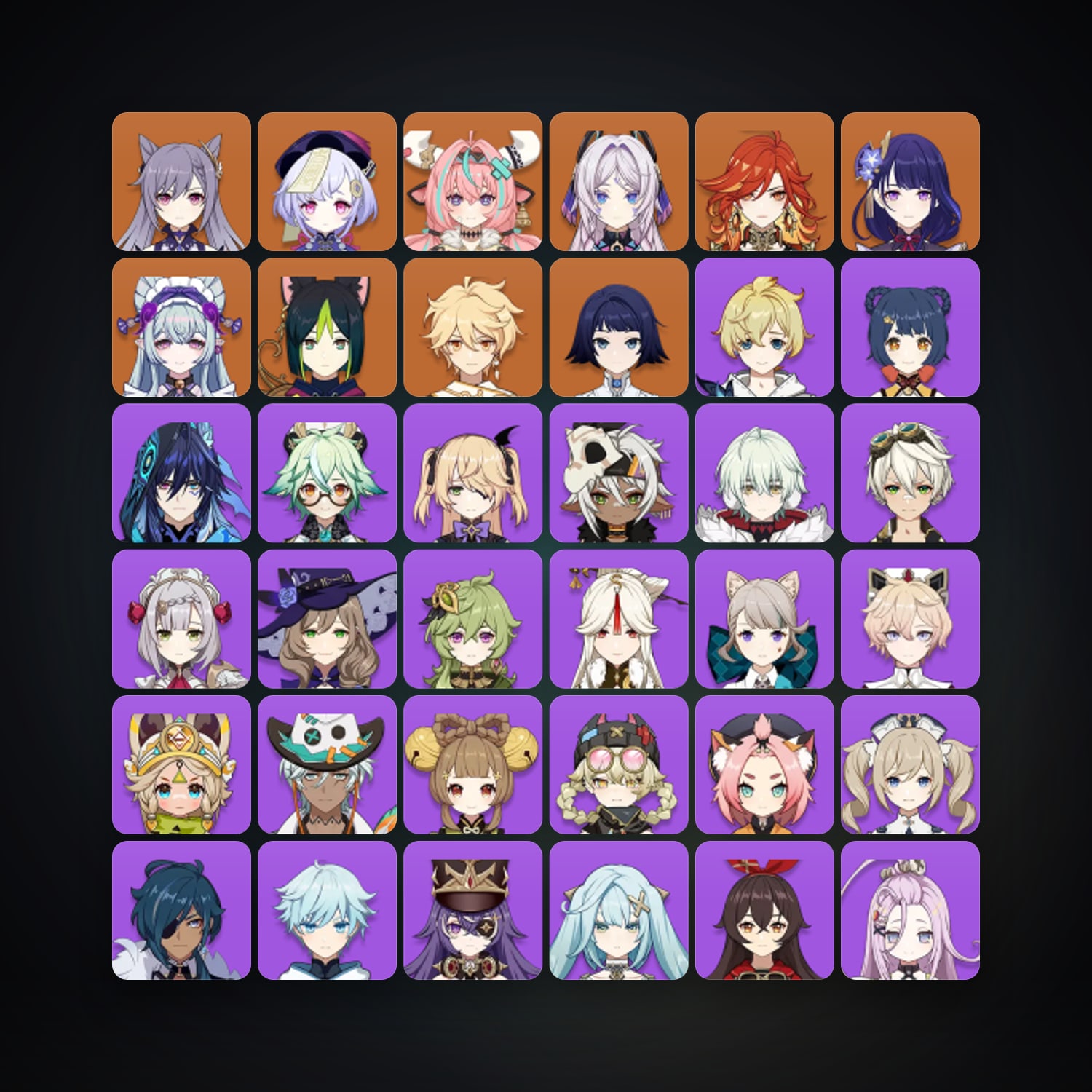 جينشن إمباكت | AR 57 | 47 شخصية | 8× 5★ — HabibiAccounts