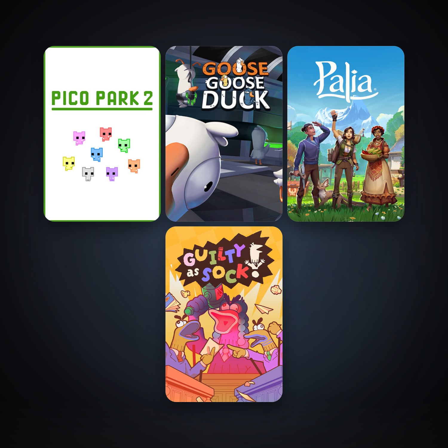Goose Goose Duck + PICO PARK 2, 5 games, clean — HabibiAccounts