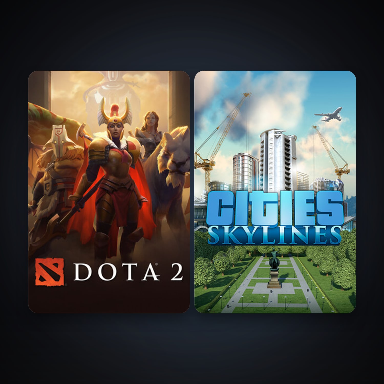 Dota 2 + Cities: Skylines, 3 games, clean — HabibiAccounts