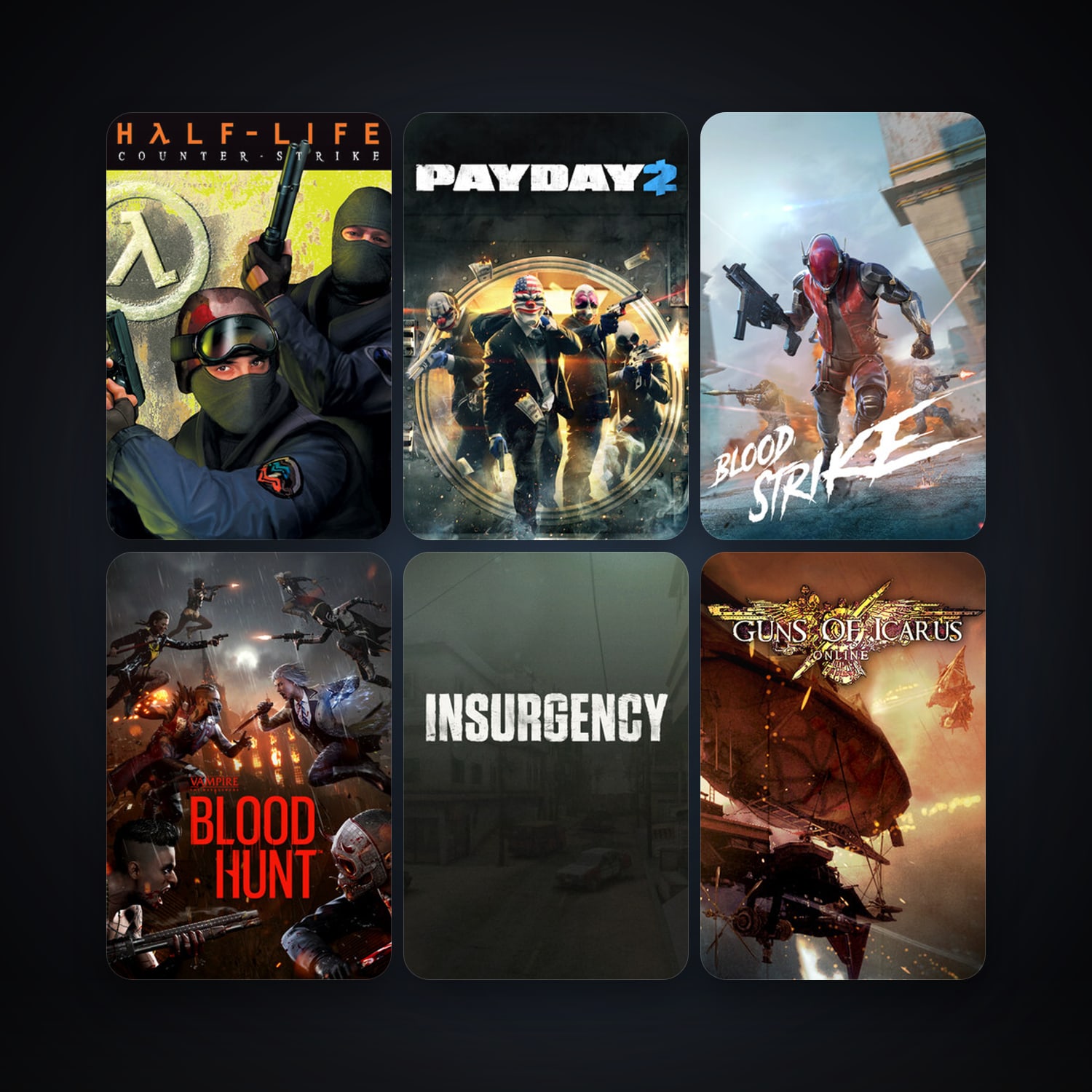 Counter-Strike + Team Fortress Classic, 54 games, Steam 15, clean — HabibiAccounts