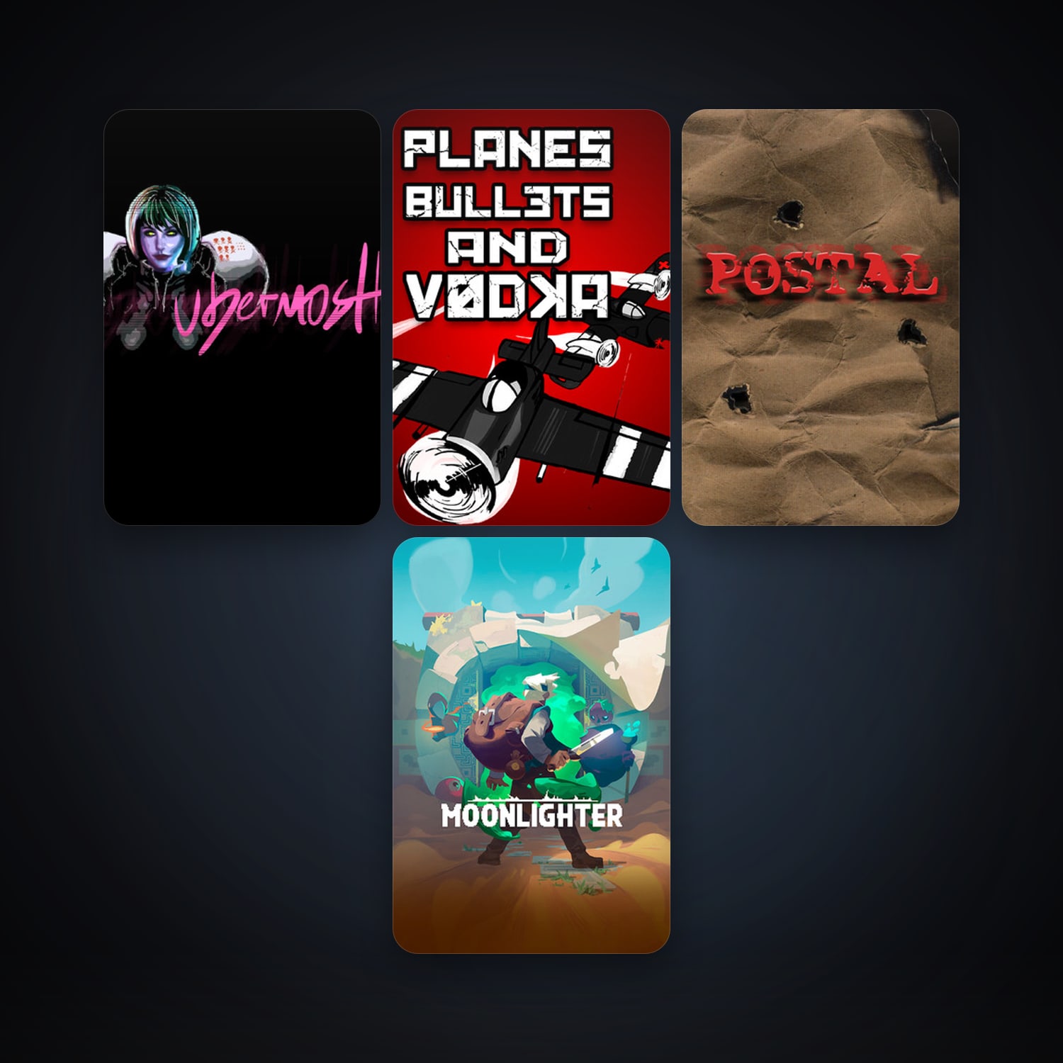 POSTAL + UBERMOSH, 39 games, Steam 10, clean — HabibiAccounts