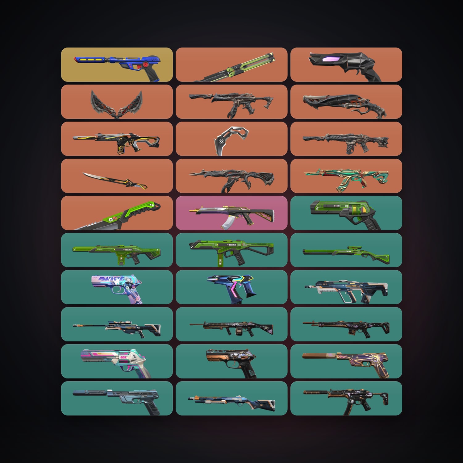 LA Bronze 2 locker — 5 knives, 31 skins, lvl 160 — HabibiAccounts
