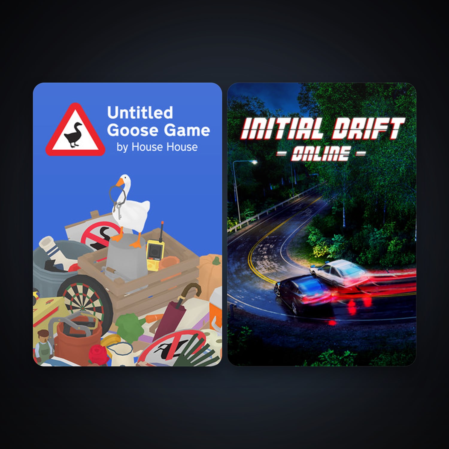 Steam account: Untitled Goose Game + Initial Drift Online, 3 games, clean — HabibiAccounts