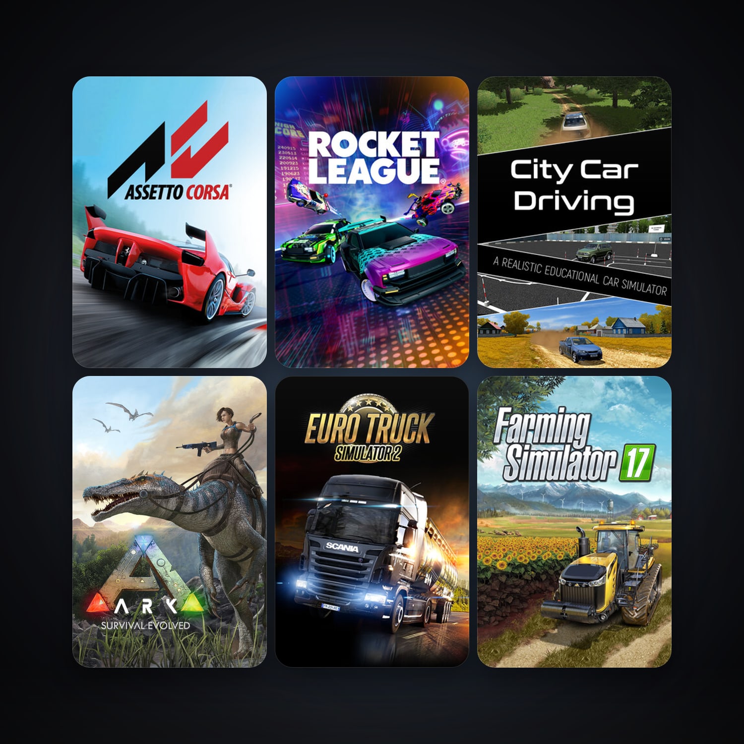 Euro Truck Simulator 2 + Assetto Corsa, 46 games, clean — HabibiAccounts