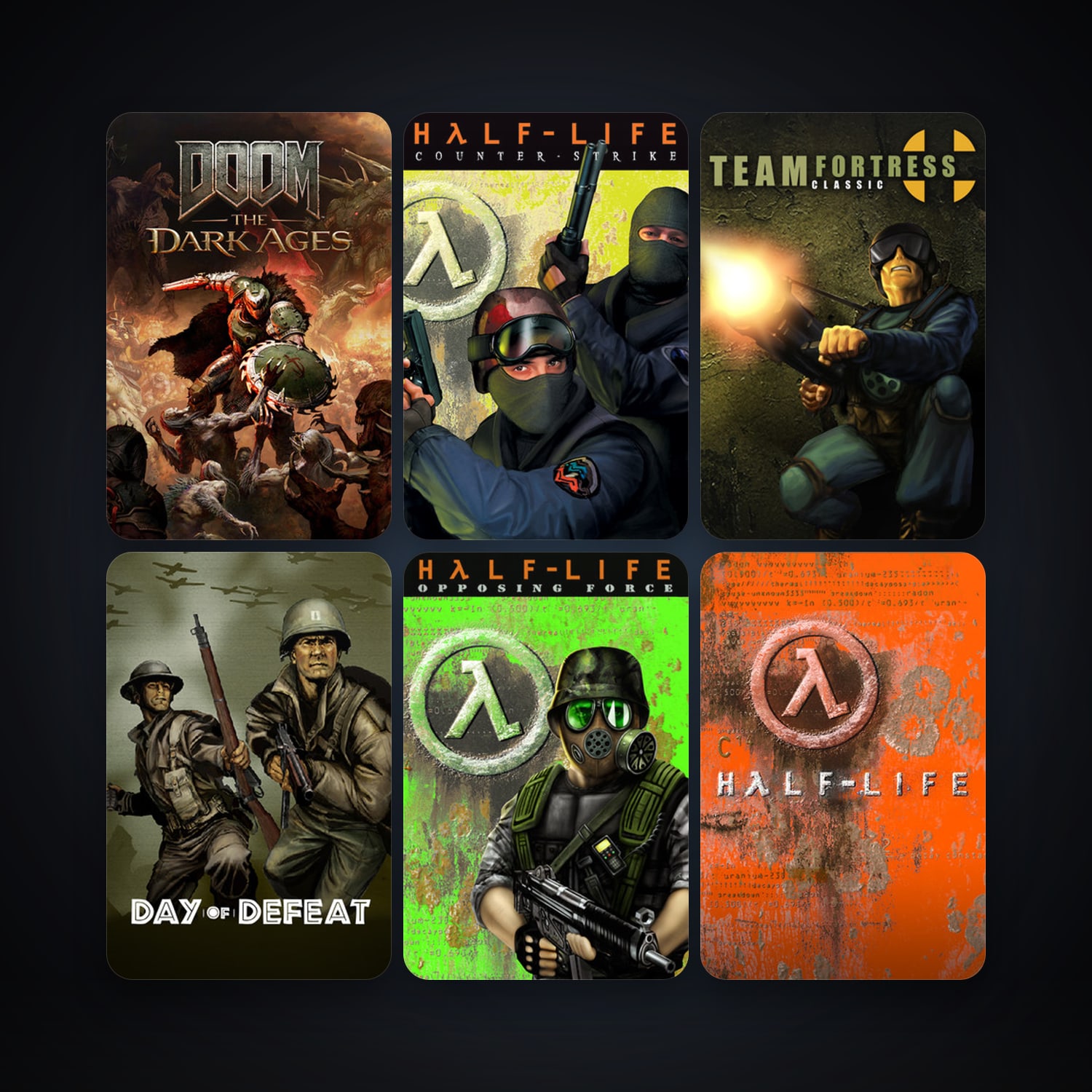 Counter-Strike + Team Fortress Classic, 9 games, Steam 11, clean — HabibiAccounts