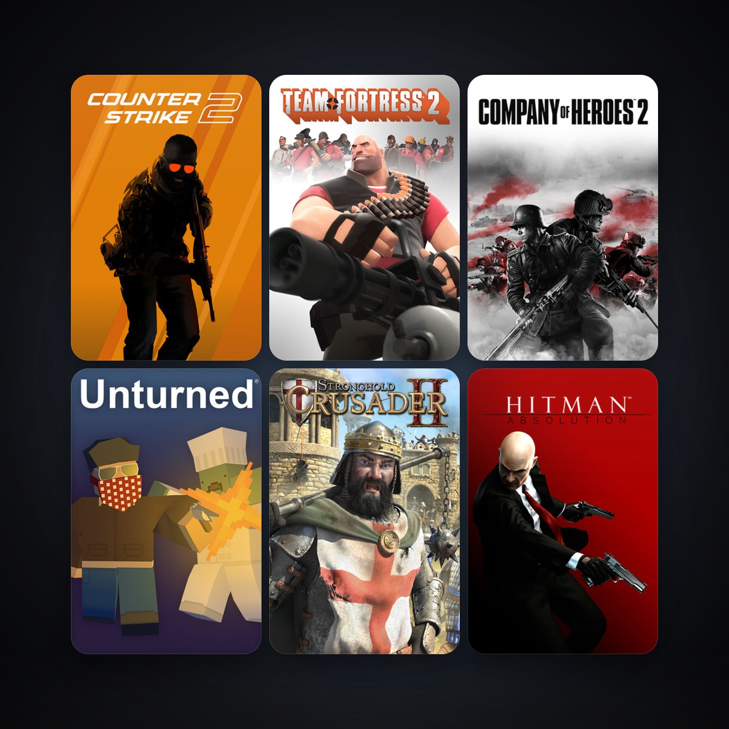 Team Fortress 2 + CS2 Prime, 63 games, Steam 13, clean — HabibiAccounts