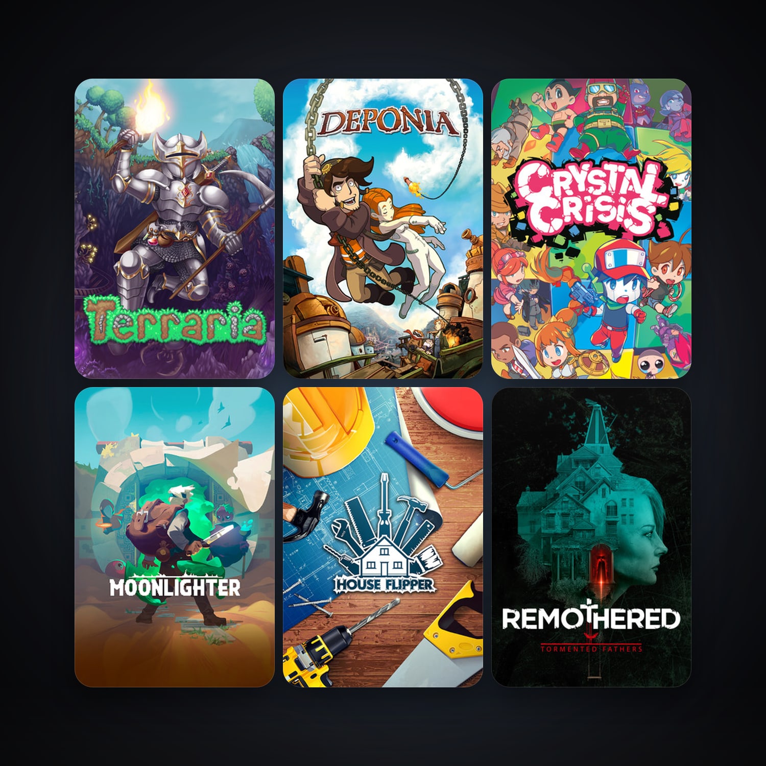 Terraria + Deponia, 32 games, Steam 10, clean — HabibiAccounts