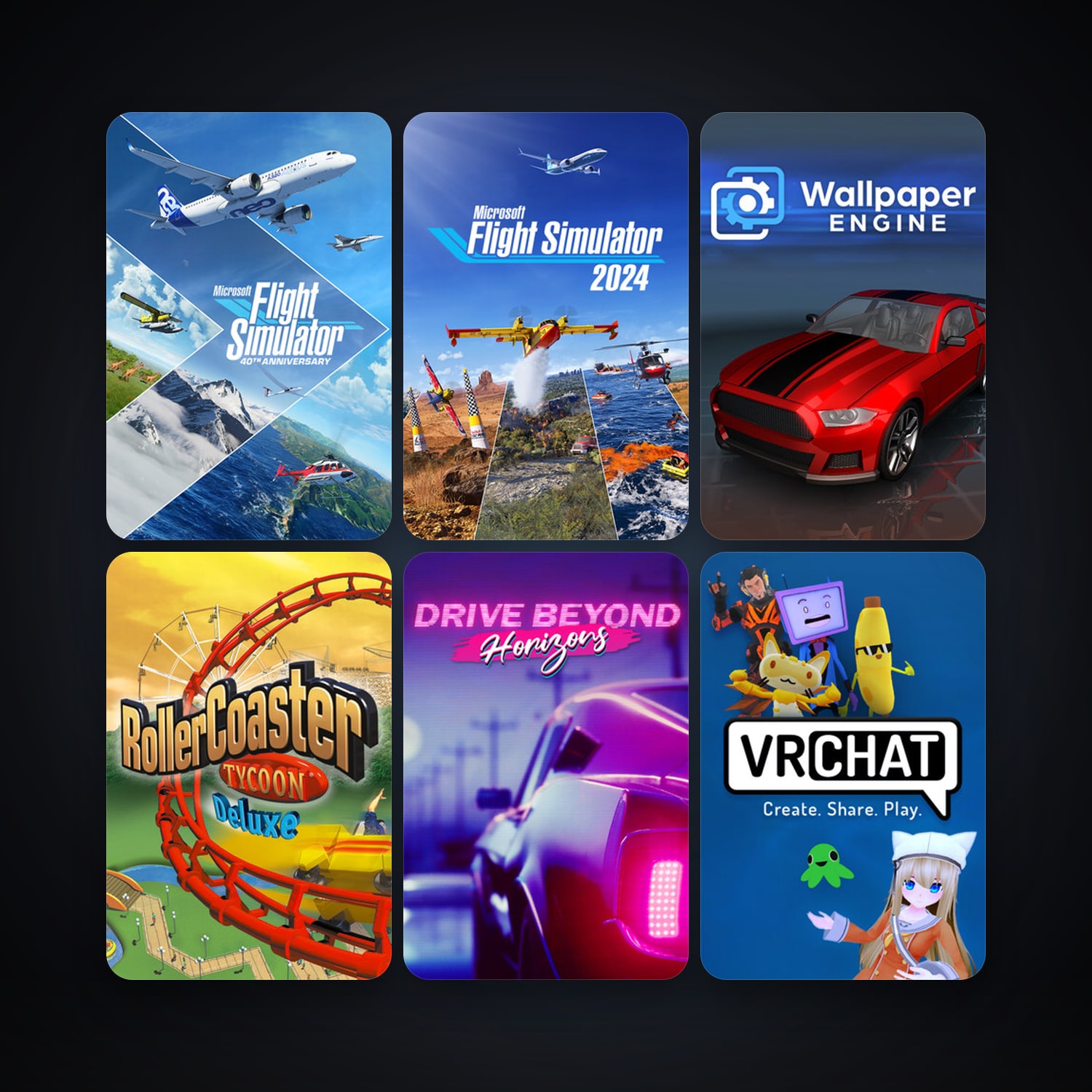 RollerCoaster Tycoon: Deluxe + Golf With Your Friends, 24 games, clean — HabibiAccounts