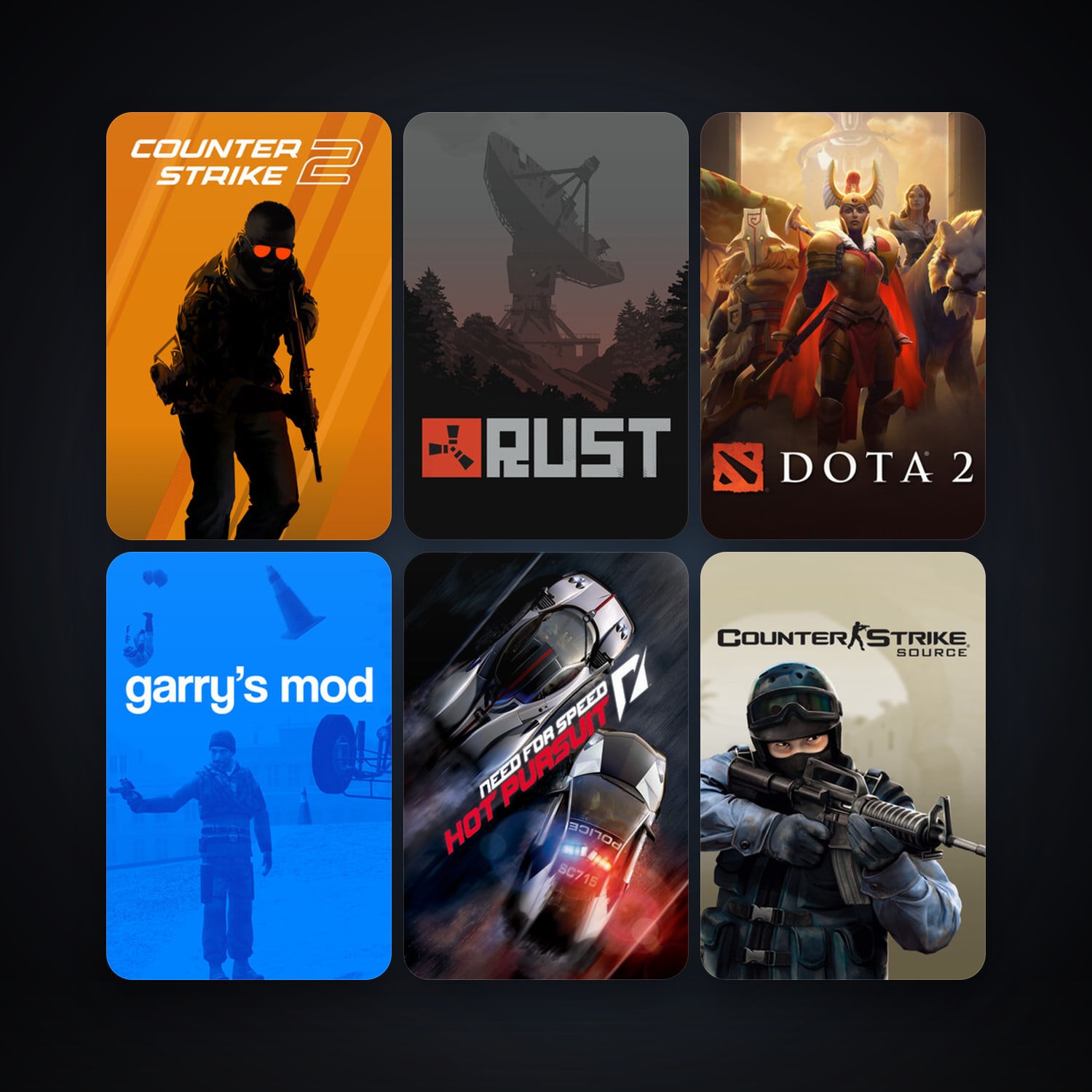 Counter-Strike: Source + Dota 2, 23 games, Steam 14, clean — HabibiAccounts