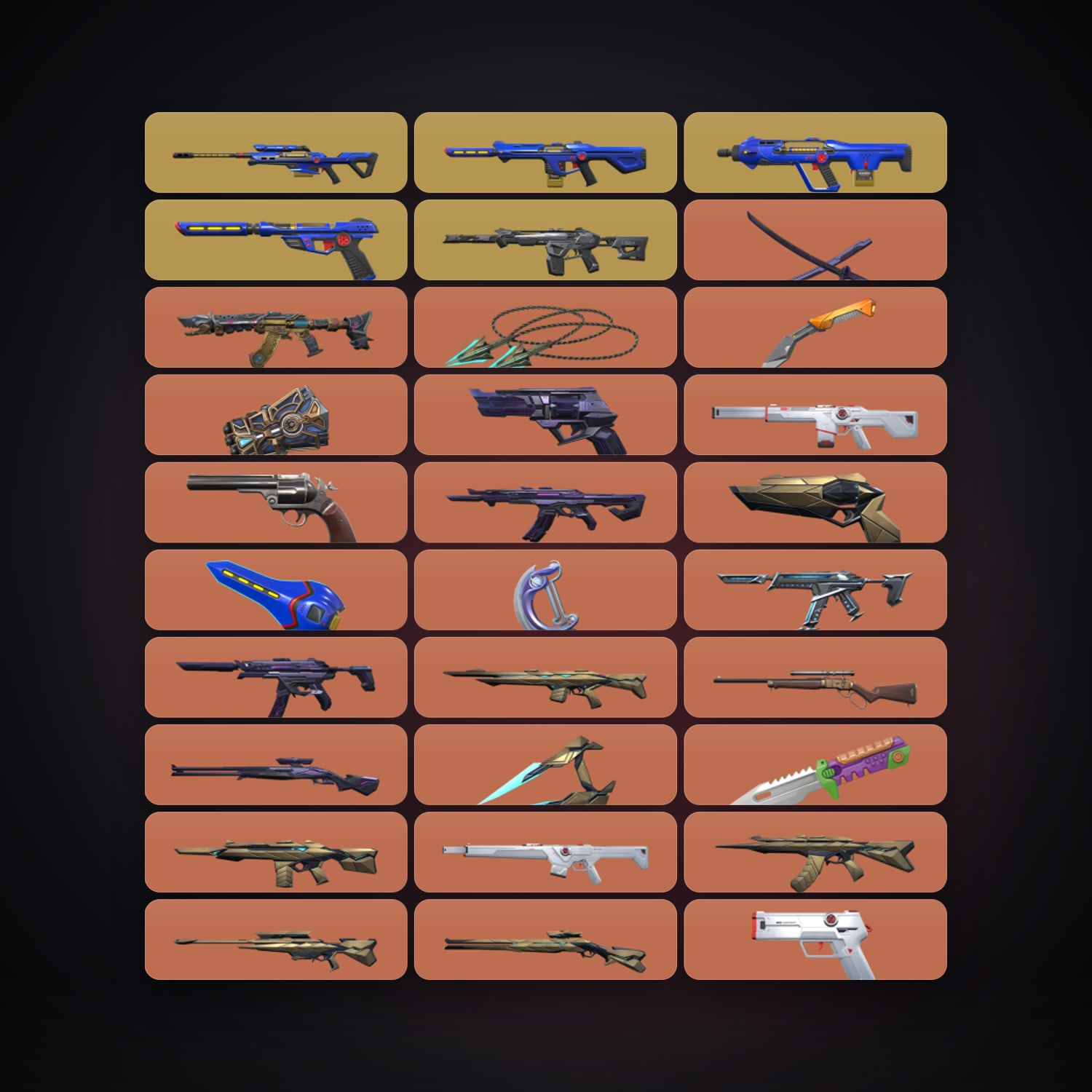 NA Gold 1 locker — 9 knives, 80 skins, lvl 106 — HabibiAccounts