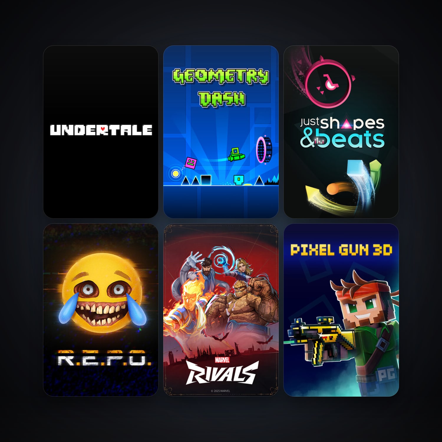 Geometry Dash + Undertale, 8 games, clean — HabibiAccounts