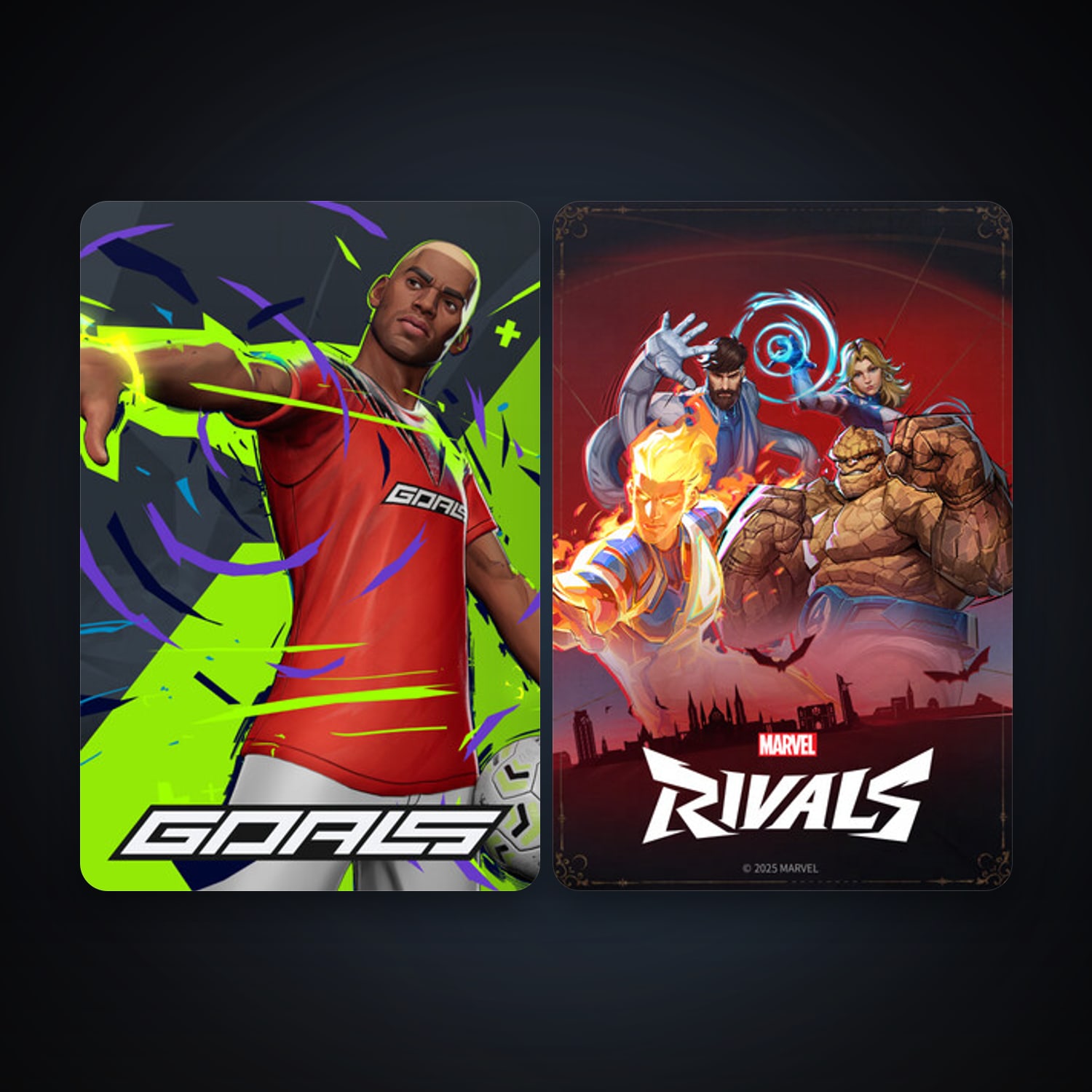 GOALS + Marvel Rivals, 10 games, clean — HabibiAccounts