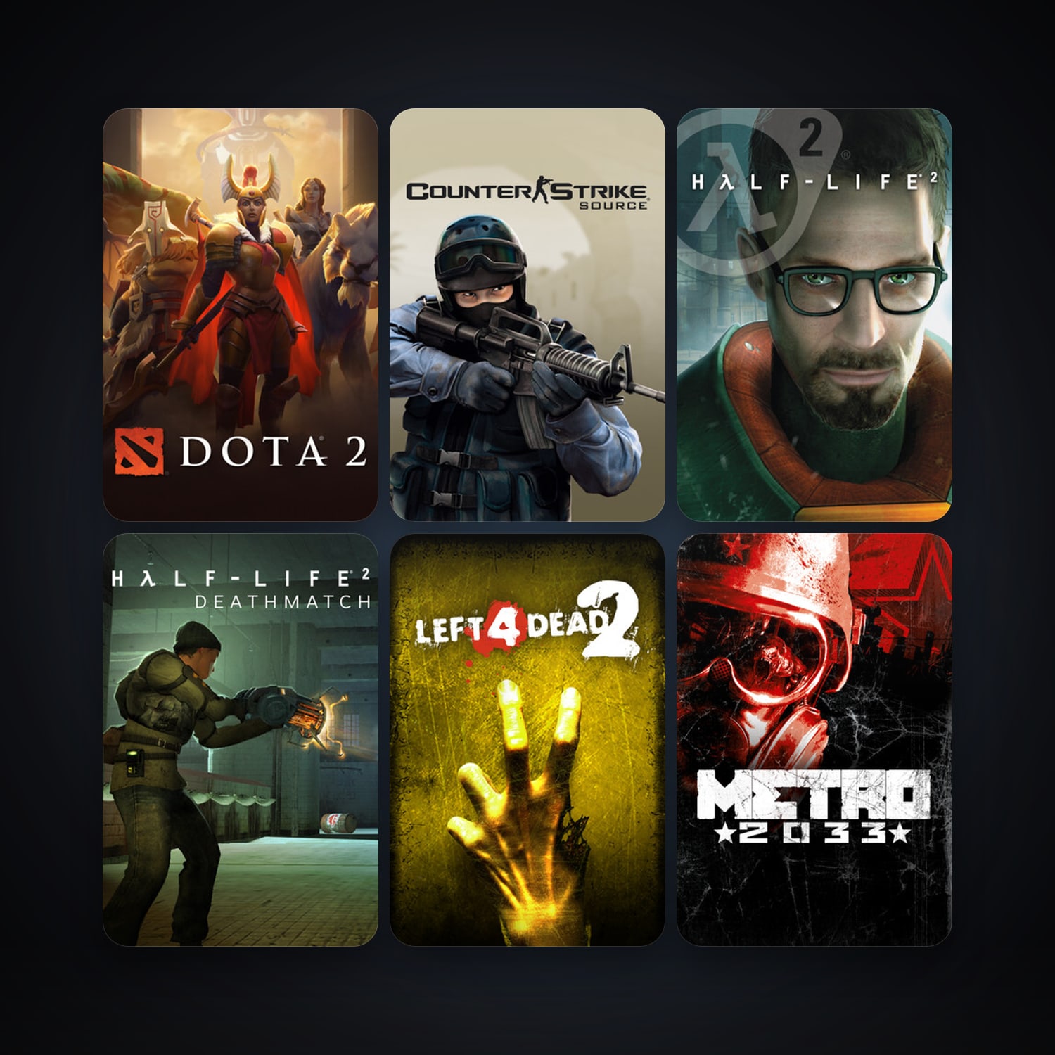 Half-Life 2 + Counter-Strike: Source, 12 games, Steam 10, clean — HabibiAccounts