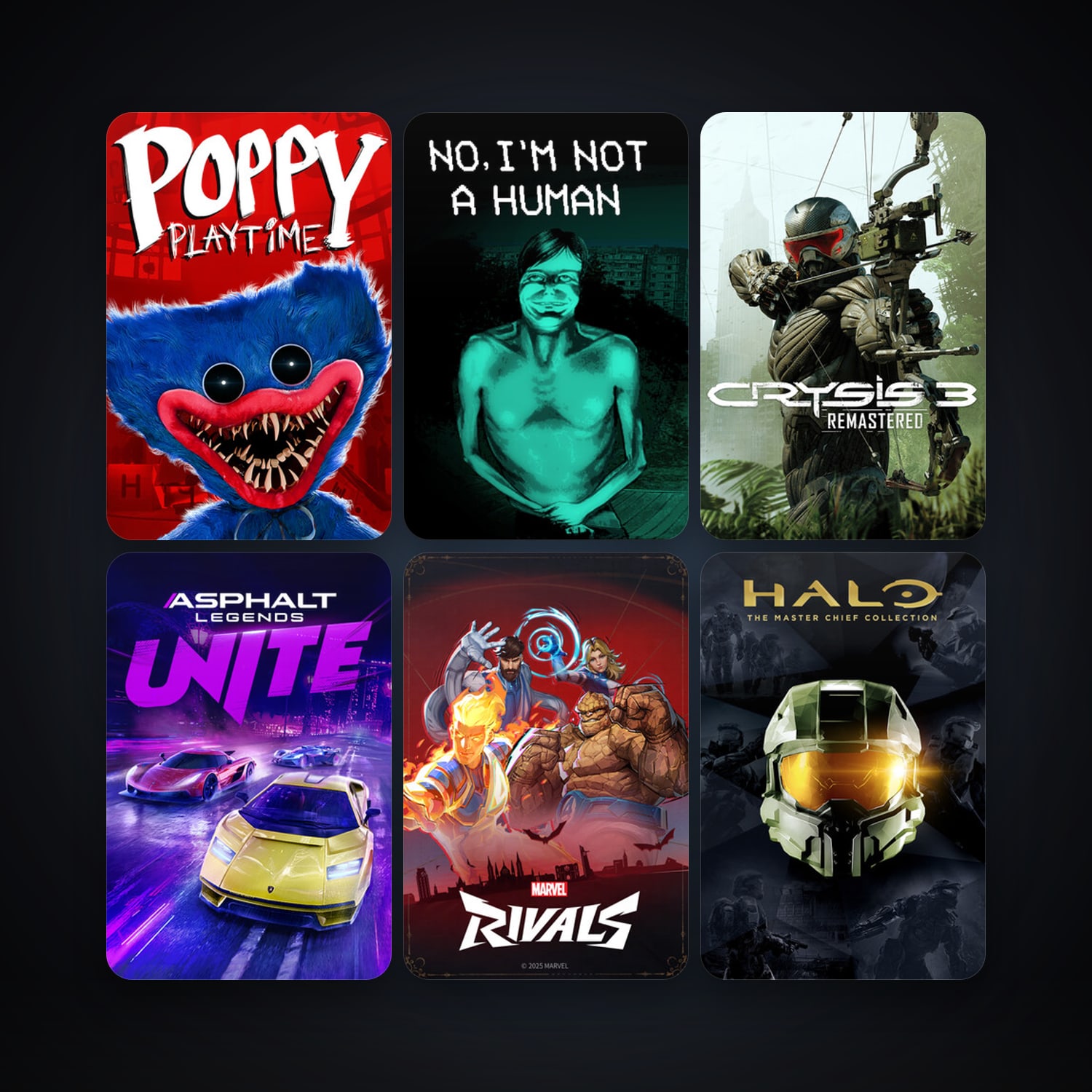 Halo: The Master Chief Collection + Poppy Playtime, 12 games, clean — HabibiAccounts