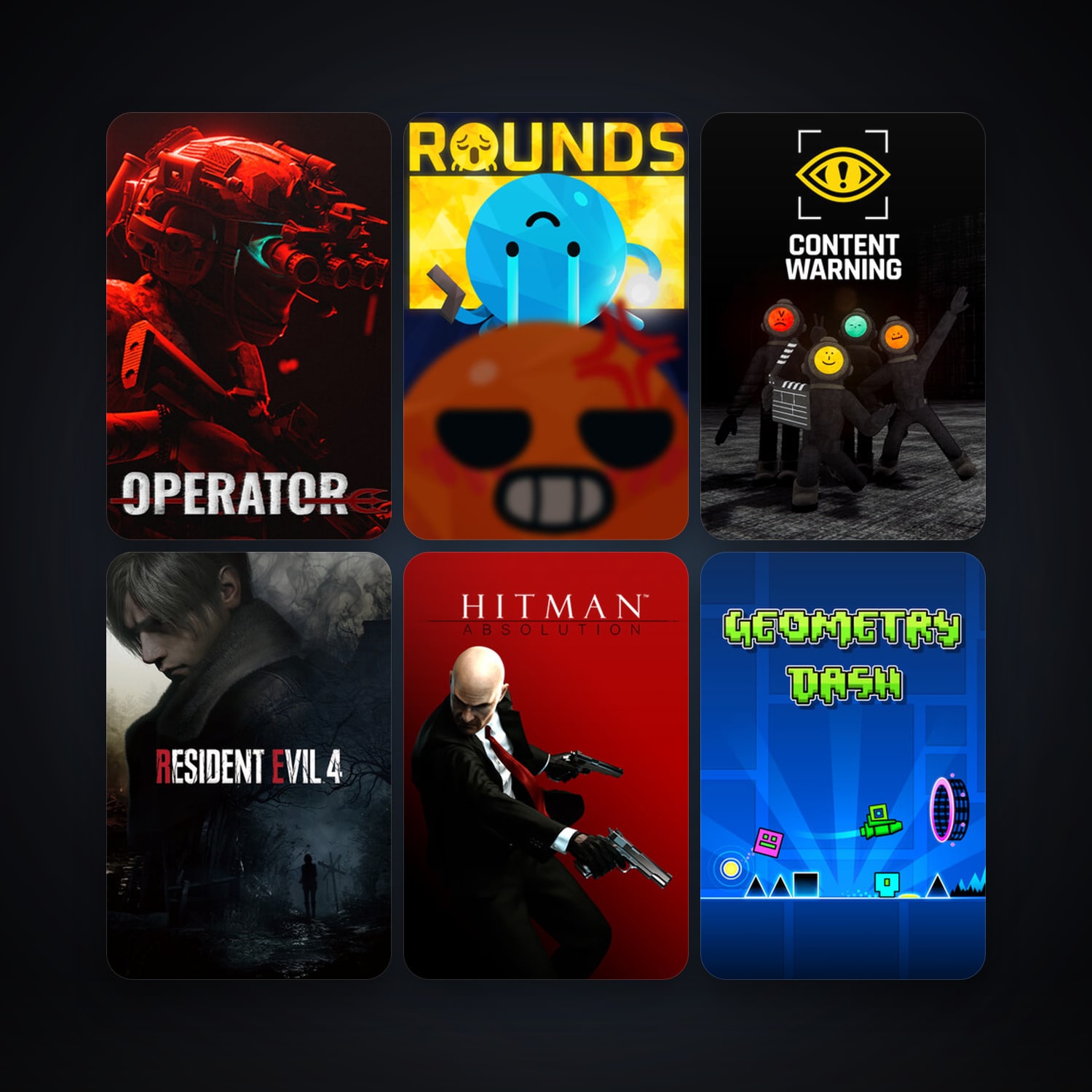 Hitman: Absolution + Geometry Dash, 17 games, clean — HabibiAccounts