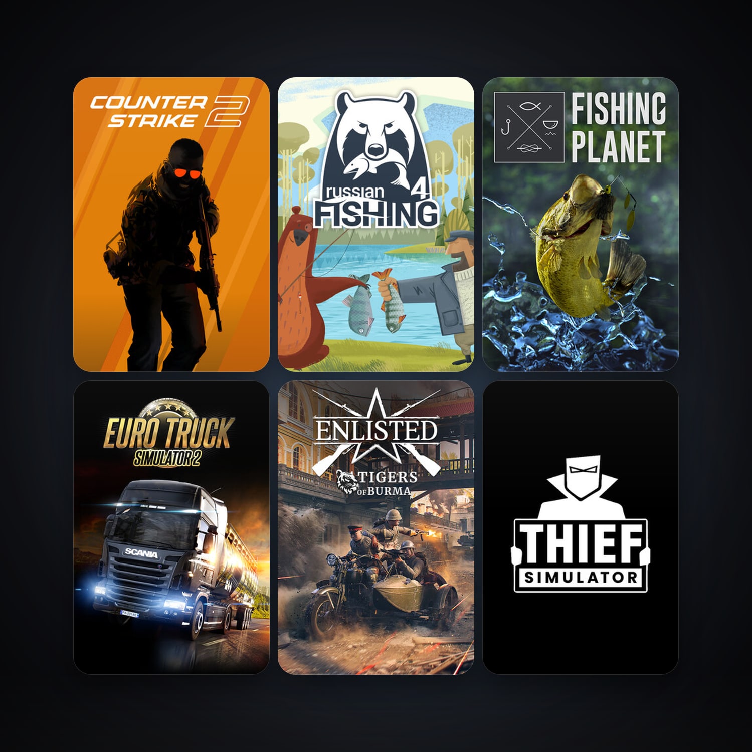 CS2 Prime + Euro Truck Simulator 2, 21 games, clean — HabibiAccounts