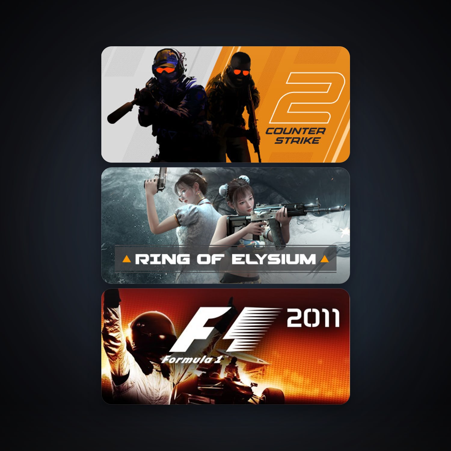 CS2 Prime + F1 2011, 3 games, clean — HabibiAccounts