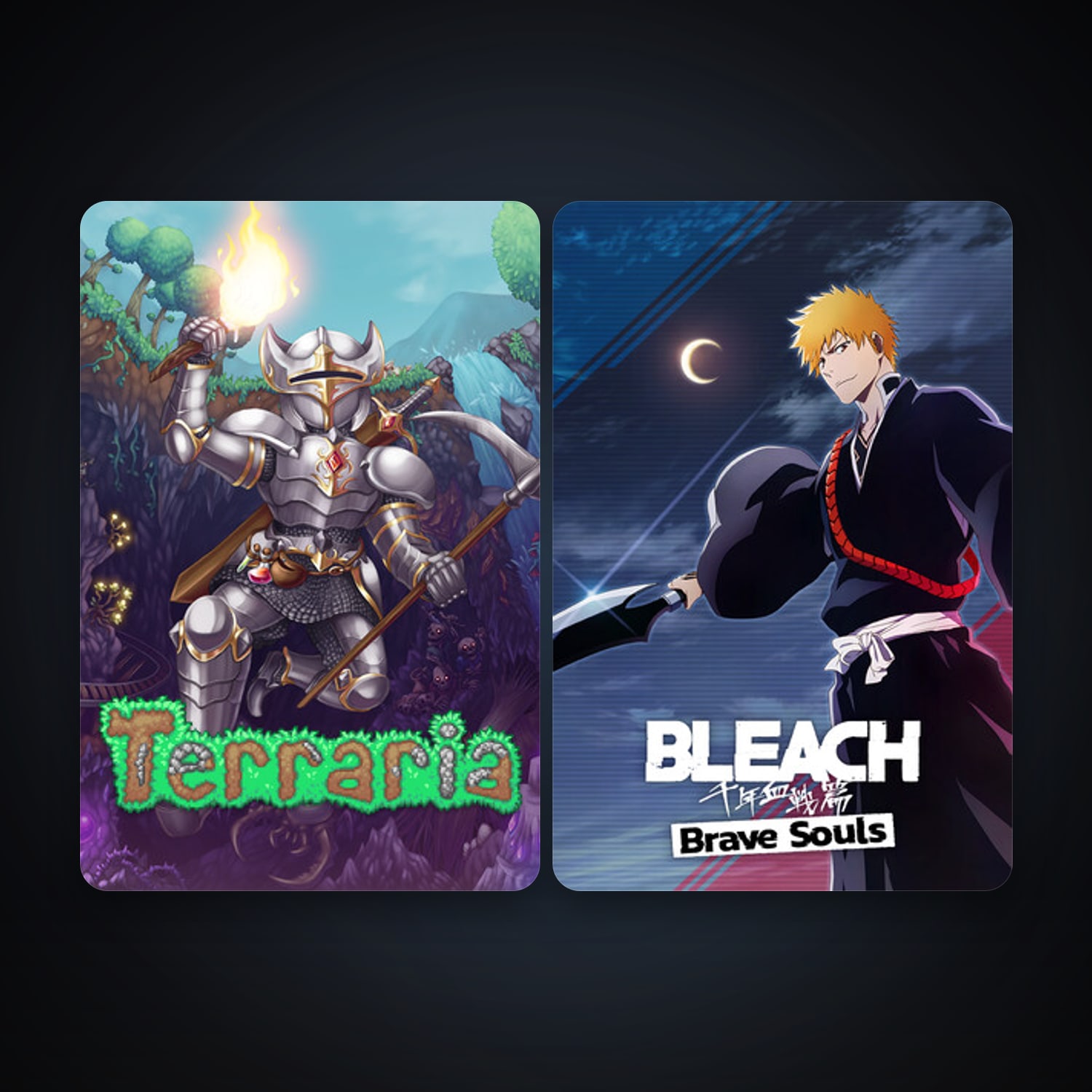 Terraria + BLEACH Brave Souls, 4 games, clean — HabibiAccounts