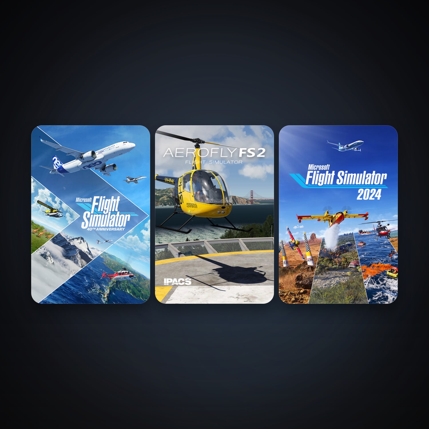 Aerofly FS 2 Flight Simulator + Microsoft Flight Simulator Game of the Year Edition, 4 games, clean — HabibiAccounts