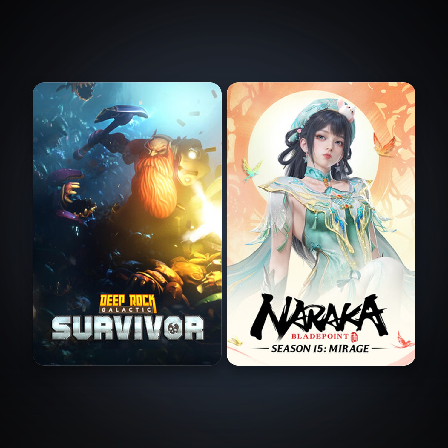 NARAKA: BLADEPOINT + Deep Rock Galactic: Survivor, 2 games, clean — HabibiAccounts