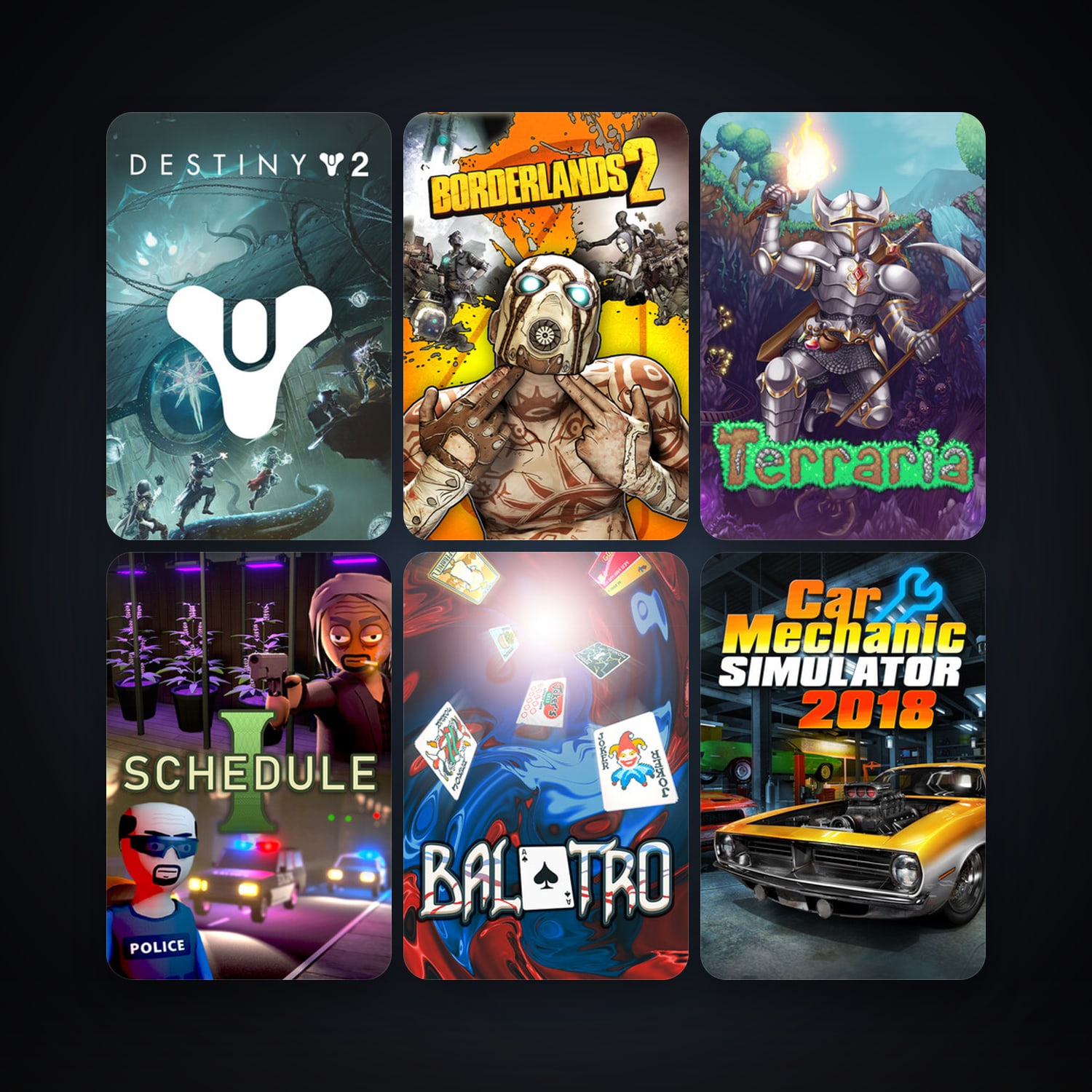 Borderlands 2 + Terraria, 35 games, clean — HabibiAccounts