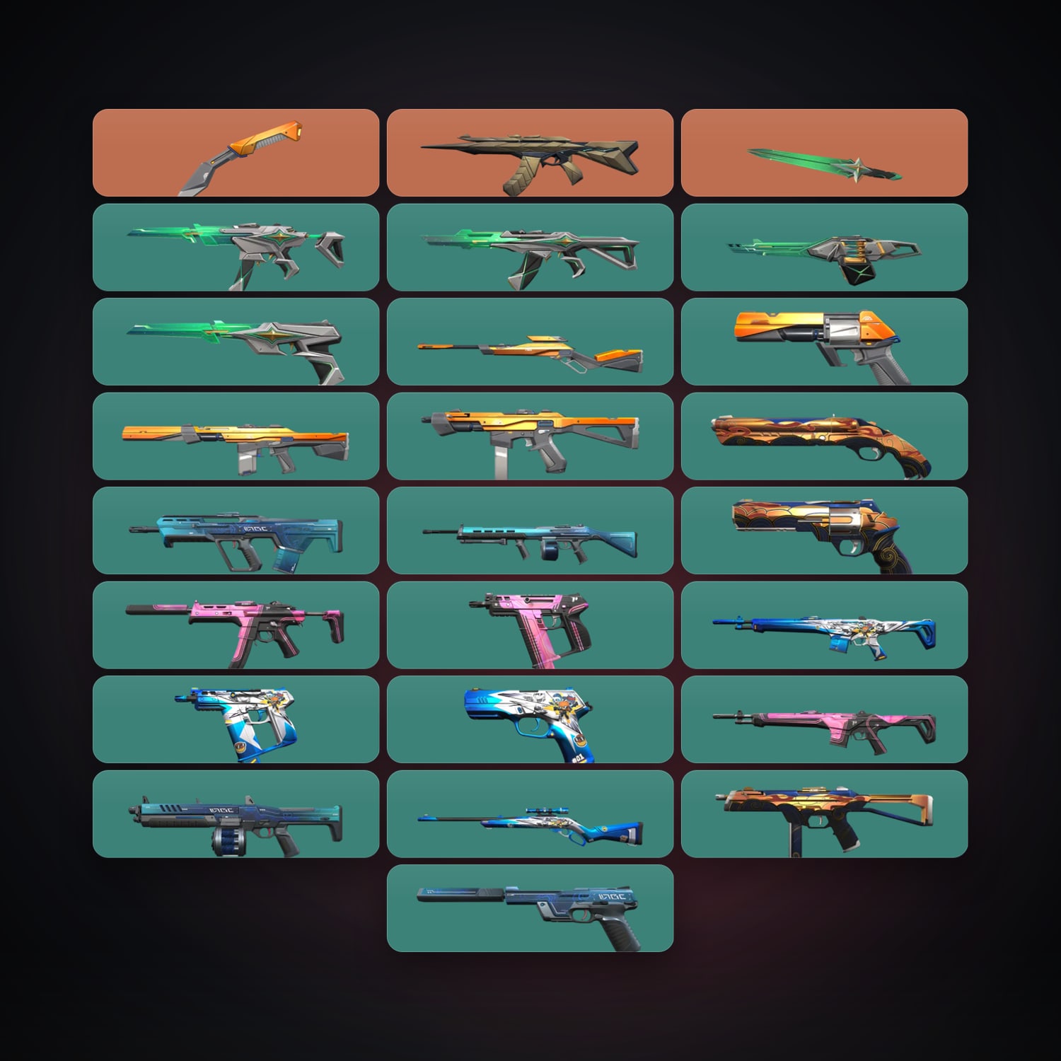 LA Iron 2 locker — 2 knives, 27 skins, lvl 69 — HabibiAccounts