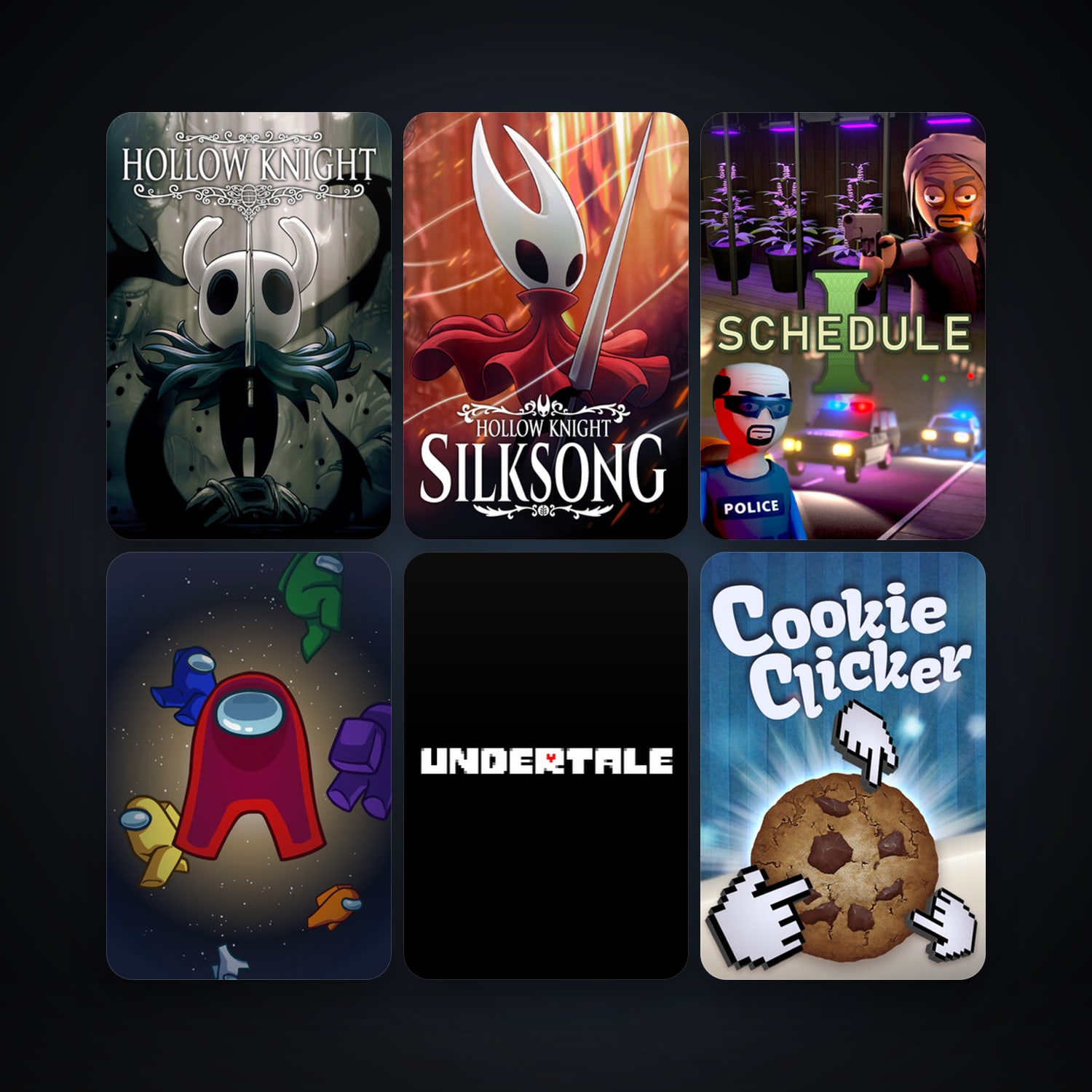 Hollow Knight + Undertale, 34 games, clean — HabibiAccounts