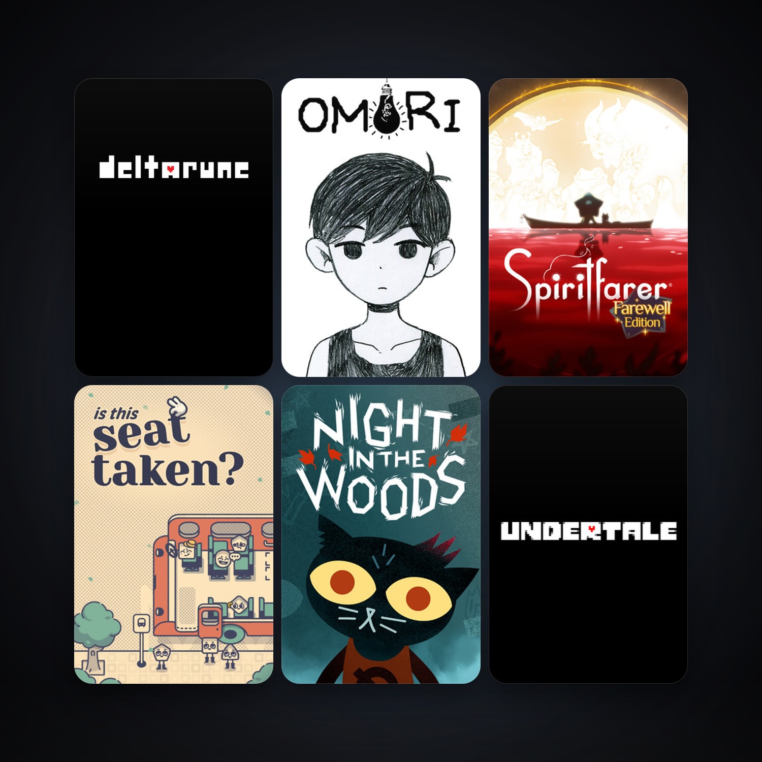 Undertale + Night in the Woods, 21 games, clean — HabibiAccounts