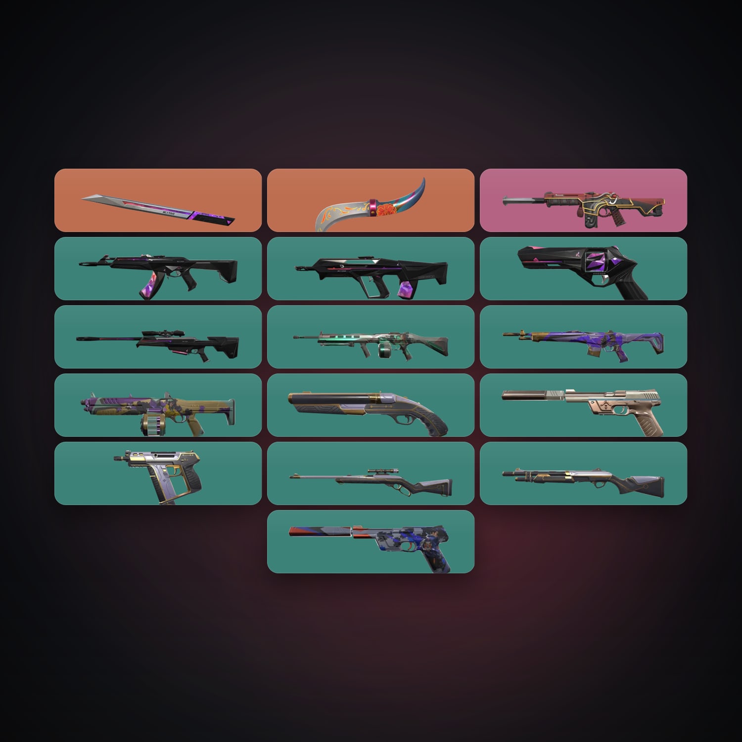 LA Silver 1 locker — 2 knives, 16 skins, lvl 74 — HabibiAccounts