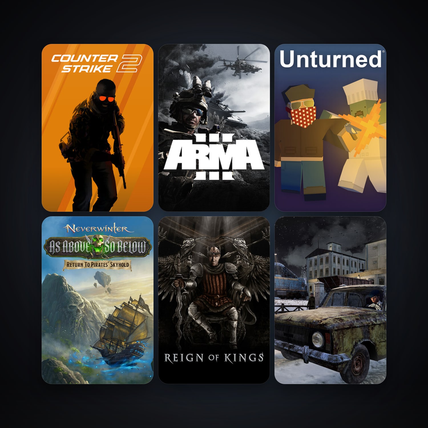 CS2 Prime + Arma 3, 7 games, clean — HabibiAccounts
