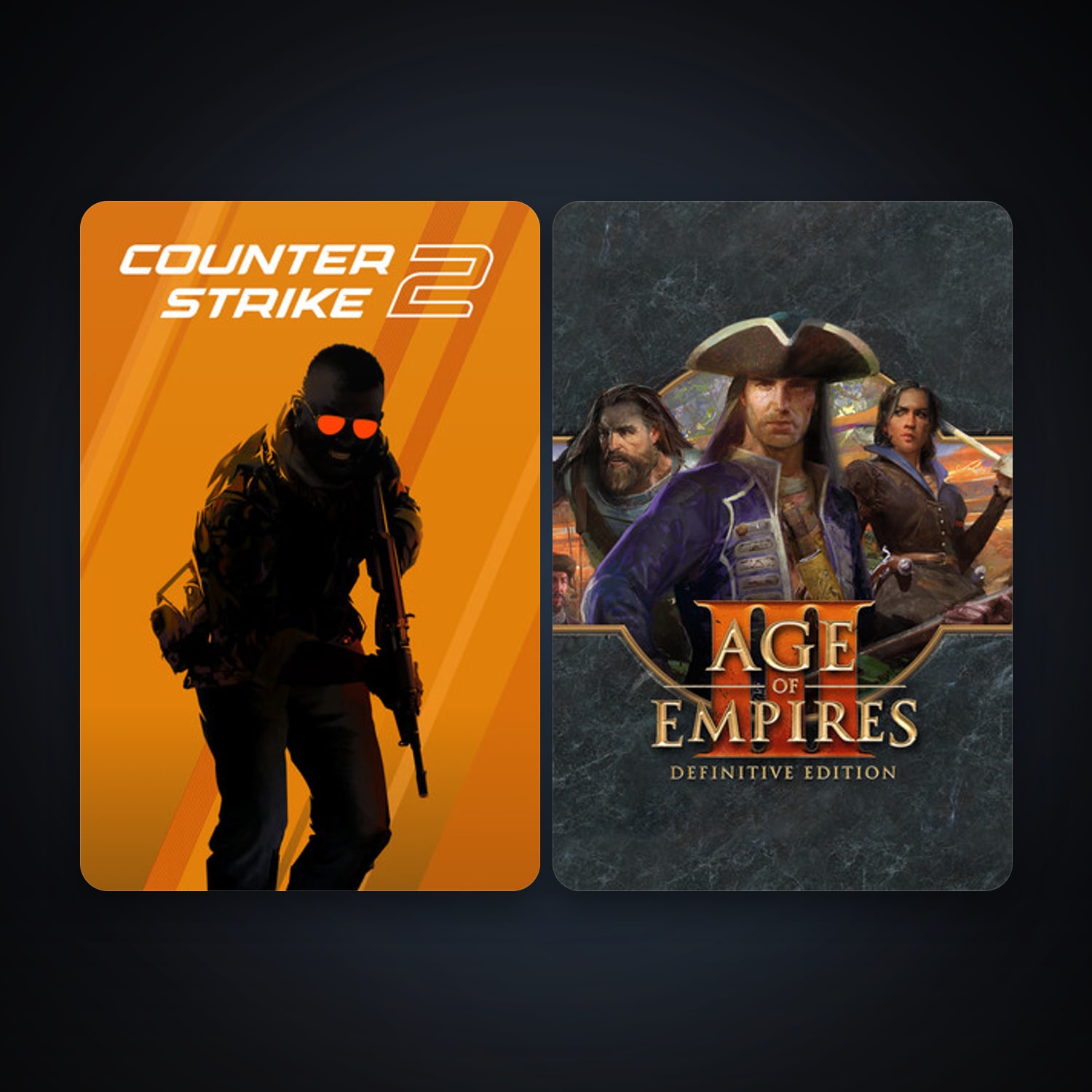 CS2 Prime + Age of Empires III: Definitive Edition, 2 games, clean — HabibiAccounts
