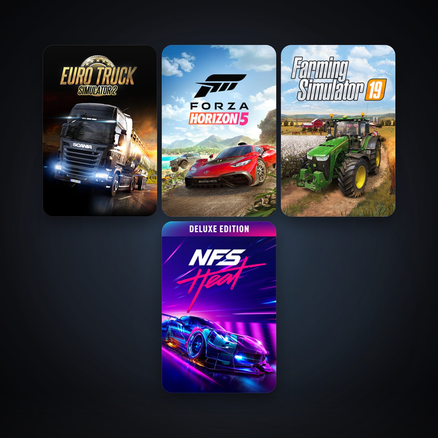 Euro Truck Simulator 2 + Farming Simulator 19, 6 games, clean — HabibiAccounts