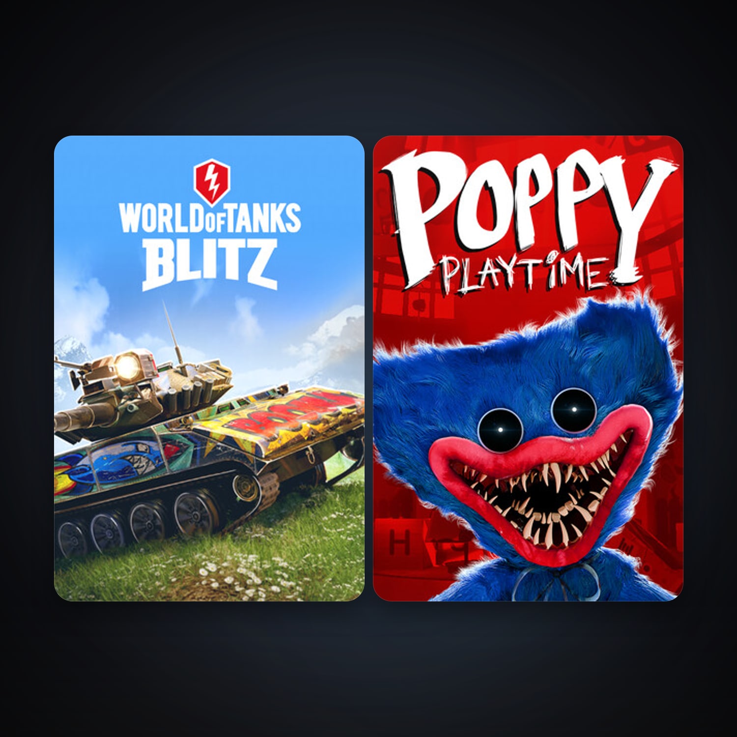 World of Tanks Blitz + Poppy Playtime, 2 games, clean — HabibiAccounts