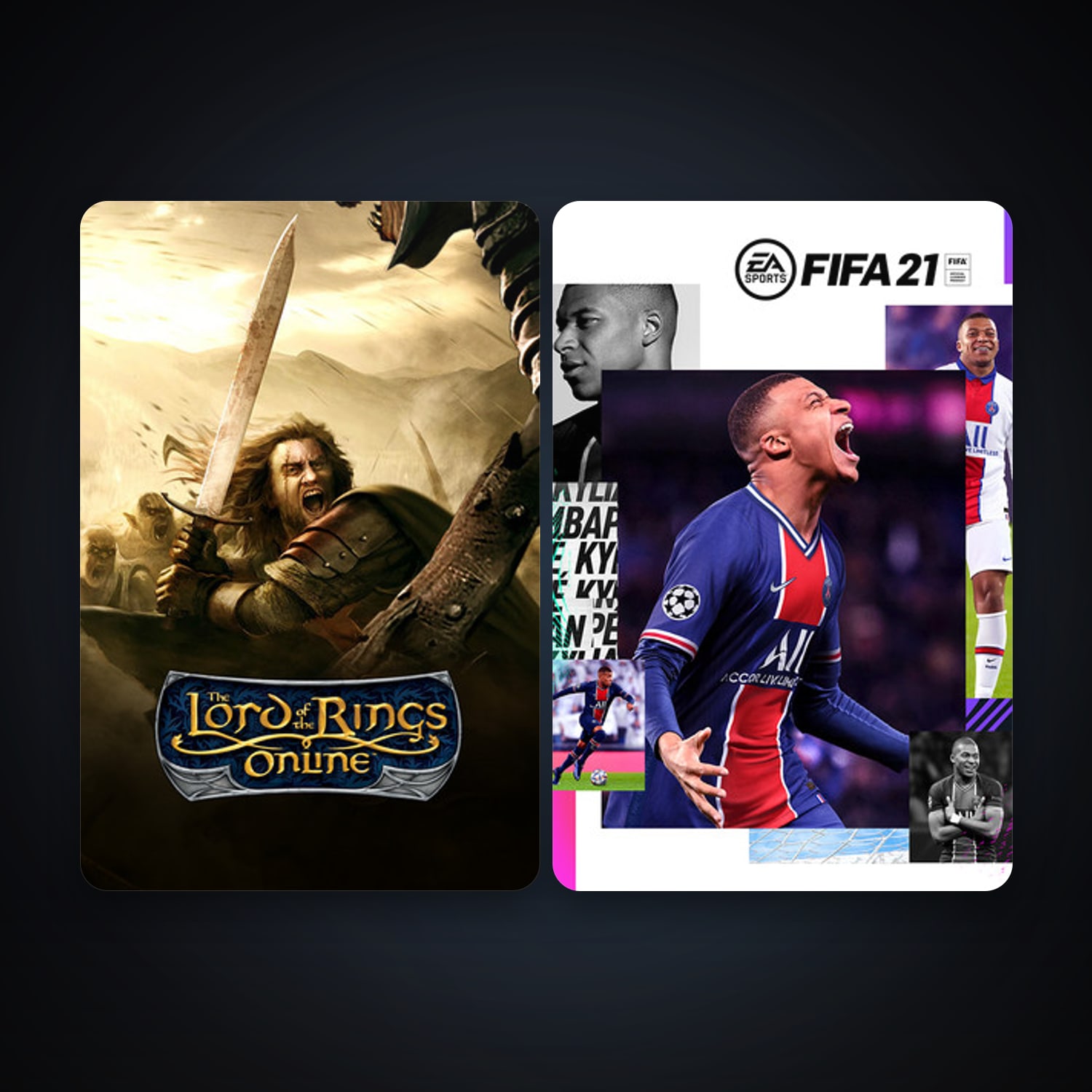 The Lord of the Rings Online + EA SPORTS FIFA 21, 3 games, clean — HabibiAccounts