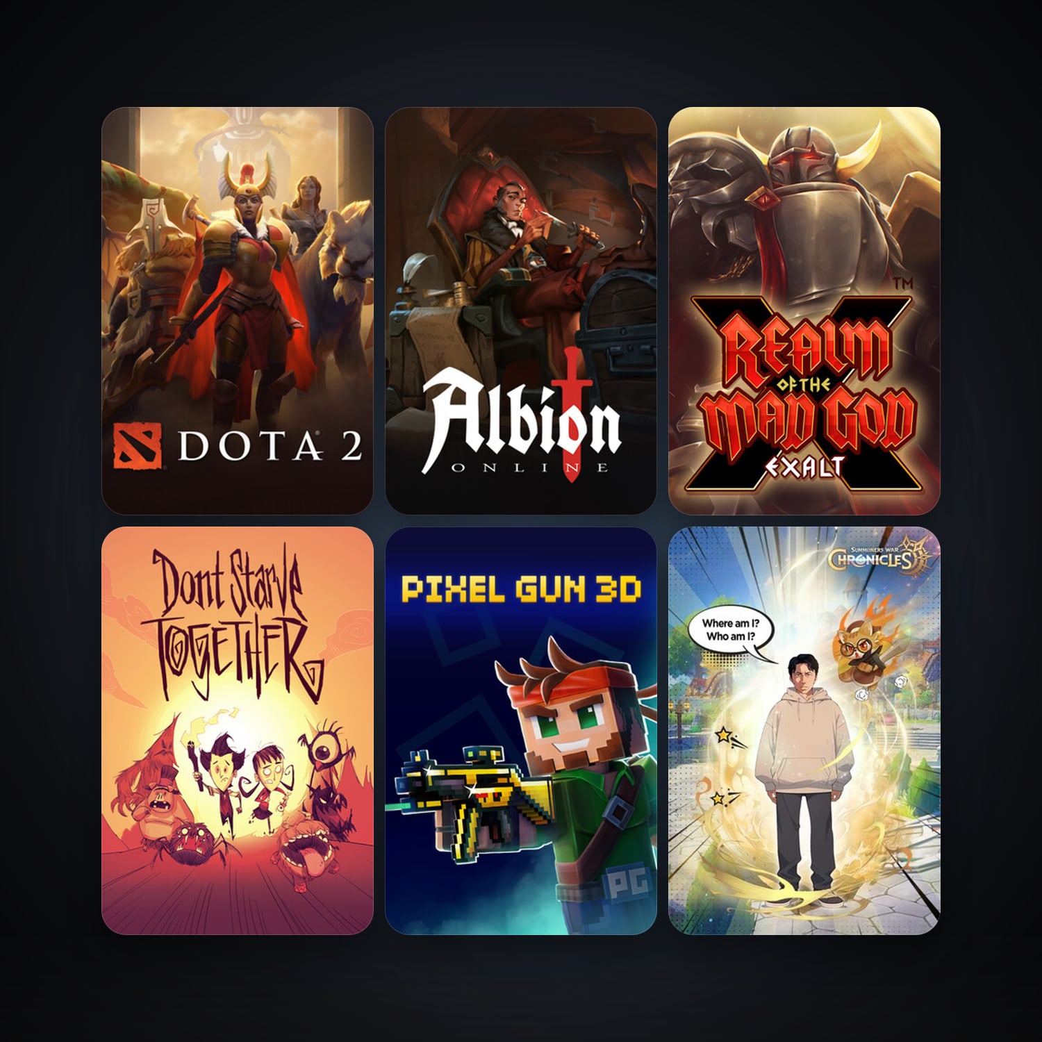 Dota 2 + Realm of the Mad God, 20 games, clean — HabibiAccounts