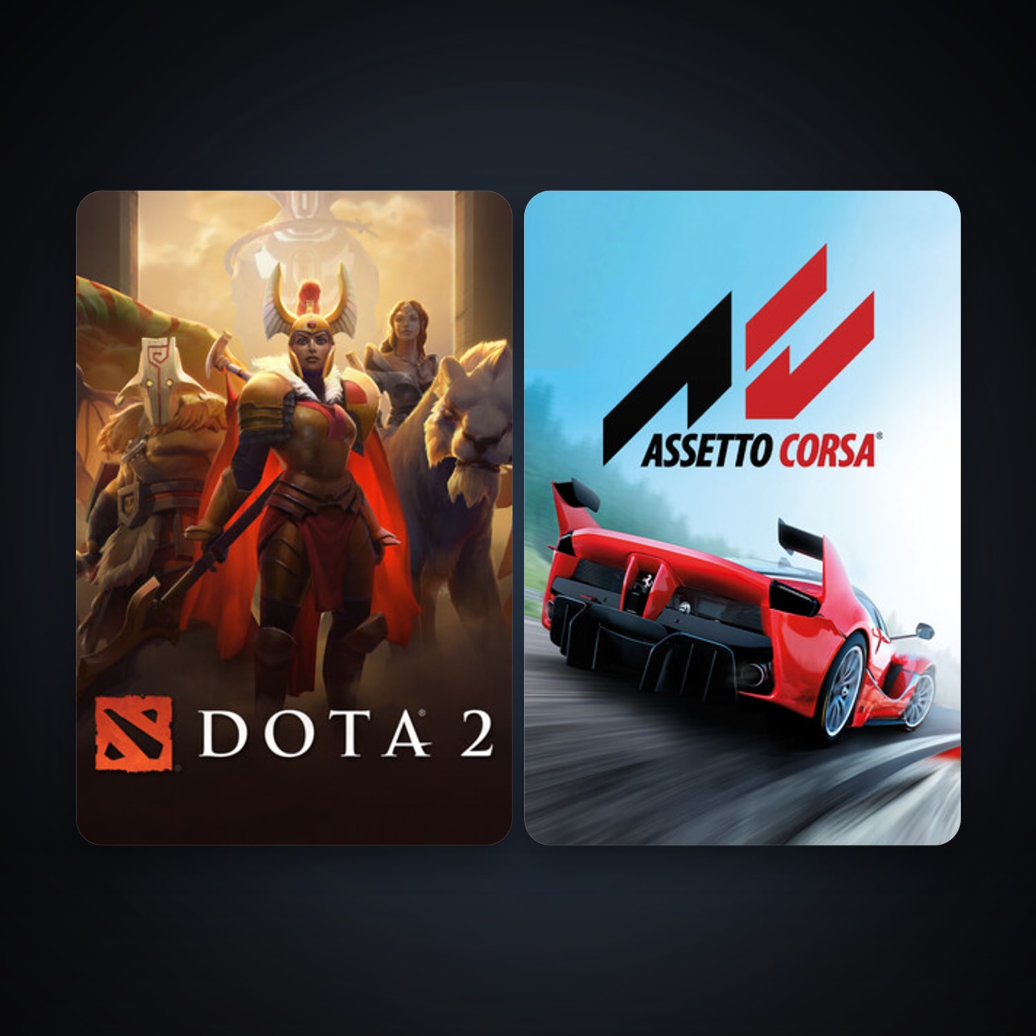 Steam account: Dota 2 + Assetto Corsa, 4 games, clean — HabibiAccounts
