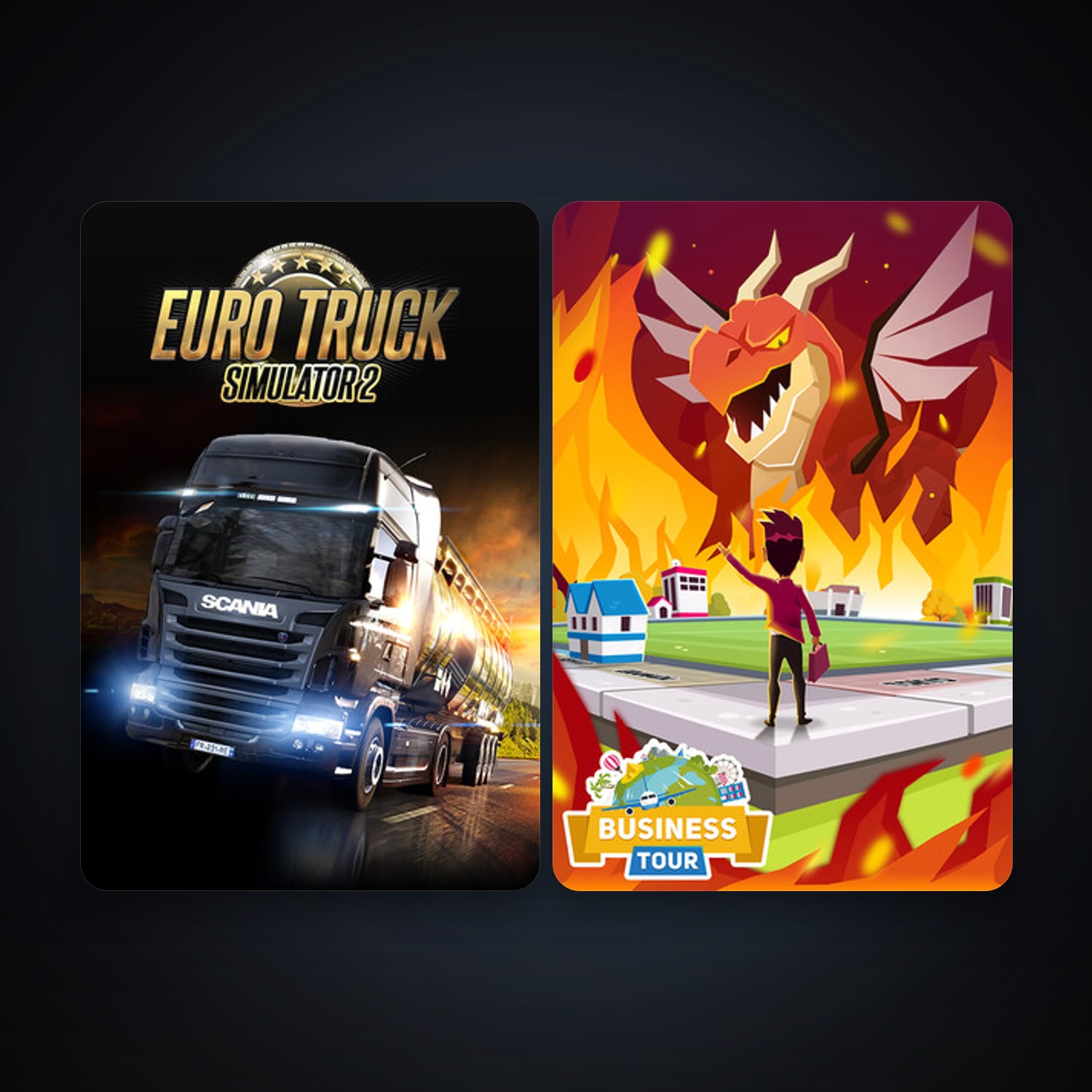 Euro Truck Simulator 2 + Business Tour - Board Game with Online Multiplayer, 3 games, clean — HabibiAccounts