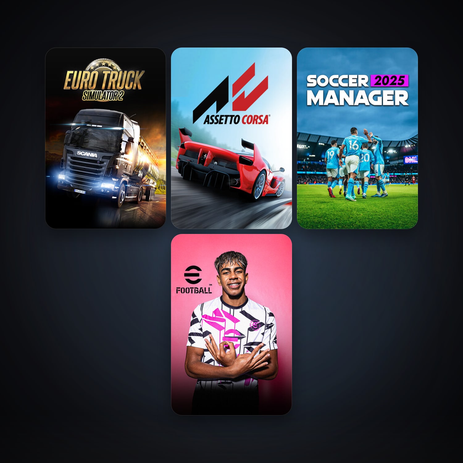 Free CS2 (No Prime) + Euro Truck Simulator 2, 6 games, clean — HabibiAccounts