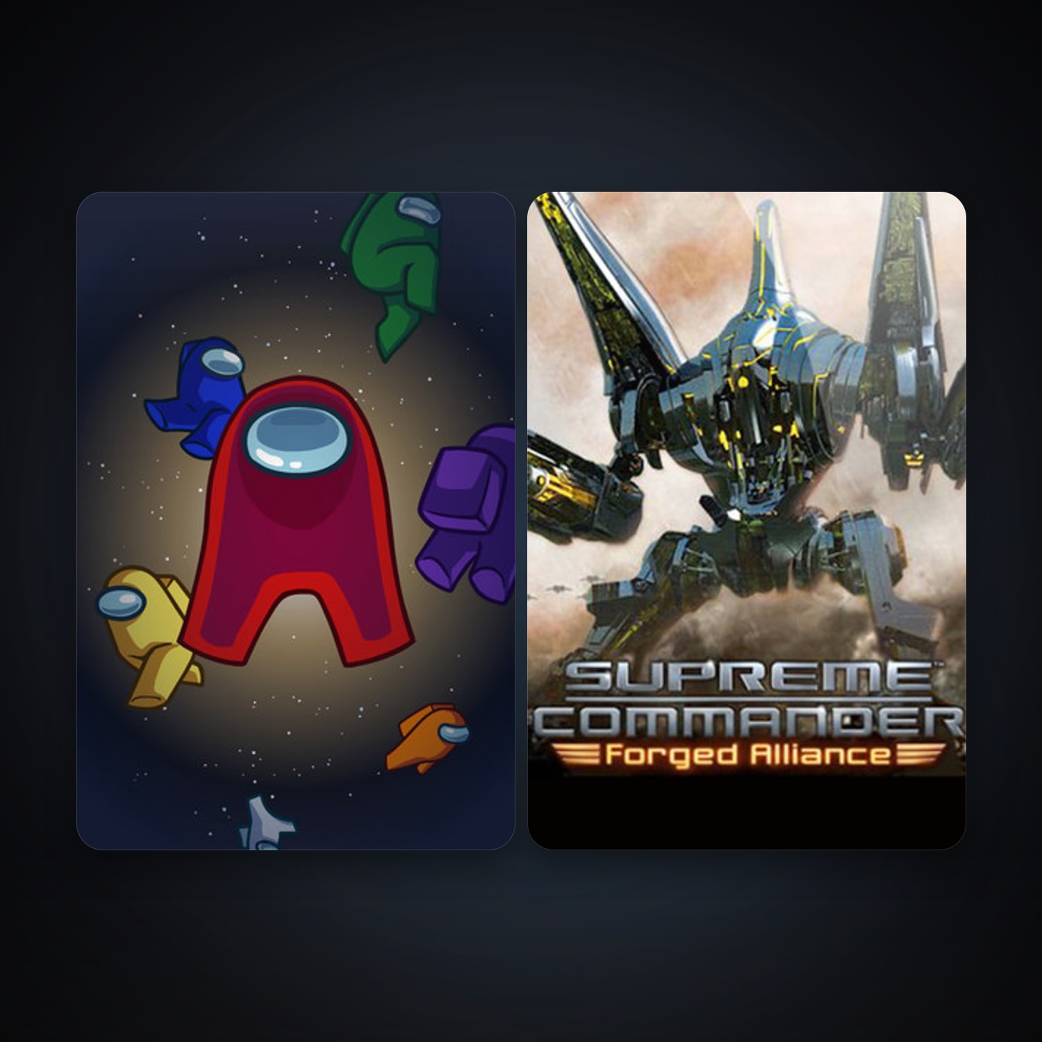 Supreme Commander: Forged Alliance + Among Us, 2 games, clean — HabibiAccounts