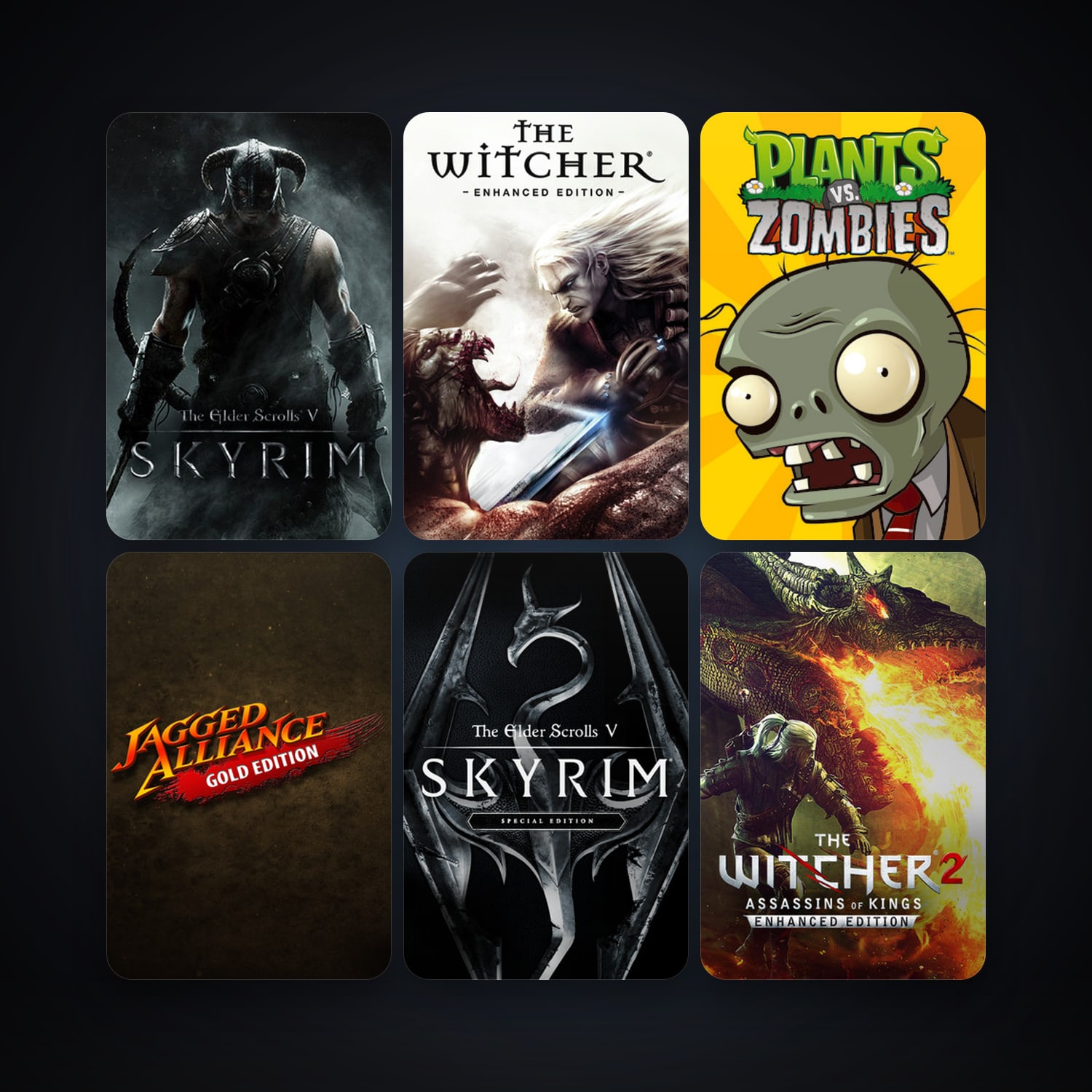 Plants vs. Zombies GOTY Edition + The Witcher: Enhanced Edition Director's Cut, 26 games, clean — HabibiAccounts