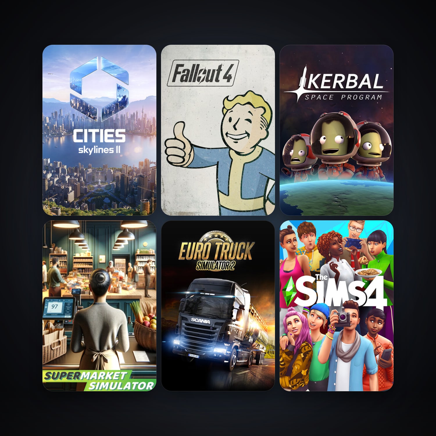 Kerbal Space Program + Euro Truck Simulator 2, 7 games, clean — HabibiAccounts