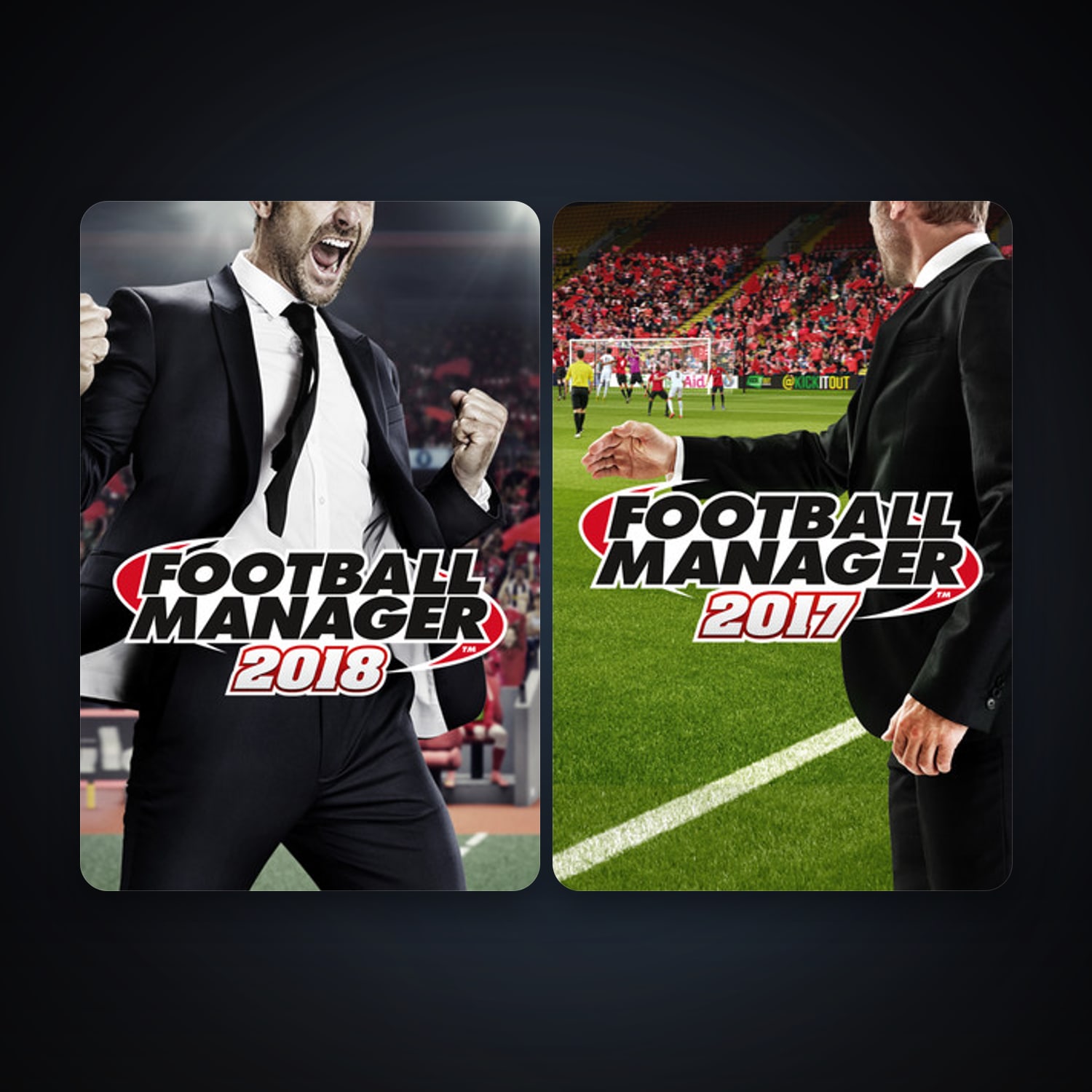 Football Manager 2017 + Football Manager 2018, 4 games, clean — HabibiAccounts