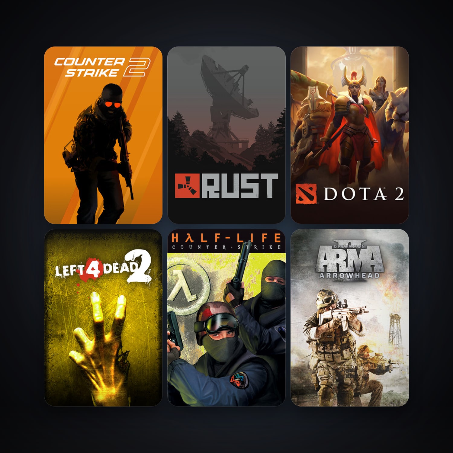 Counter-Strike + Left 4 Dead 2, 22 games, clean — HabibiAccounts
