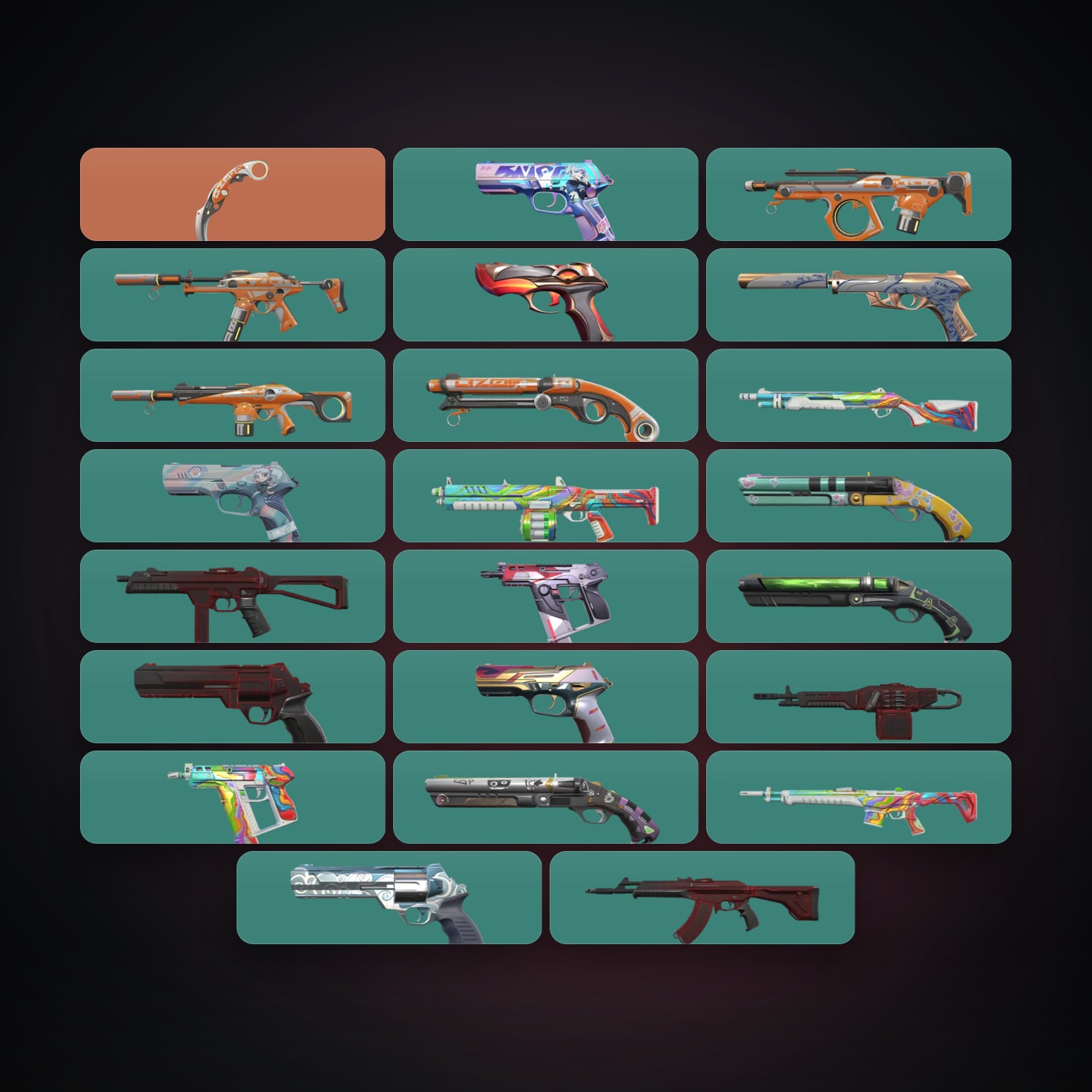 LA Bronze 3 locker — 1 knives, 23 skins, lvl 186 — HabibiAccounts